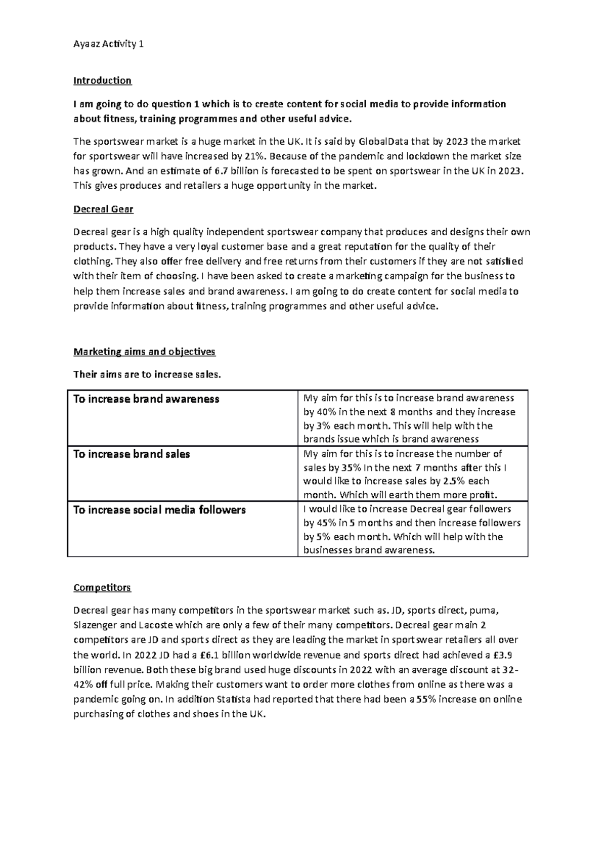 Part B Activity 1 Mock - Siuuu - Ayaaz Activity 1 Introduction I Am ...