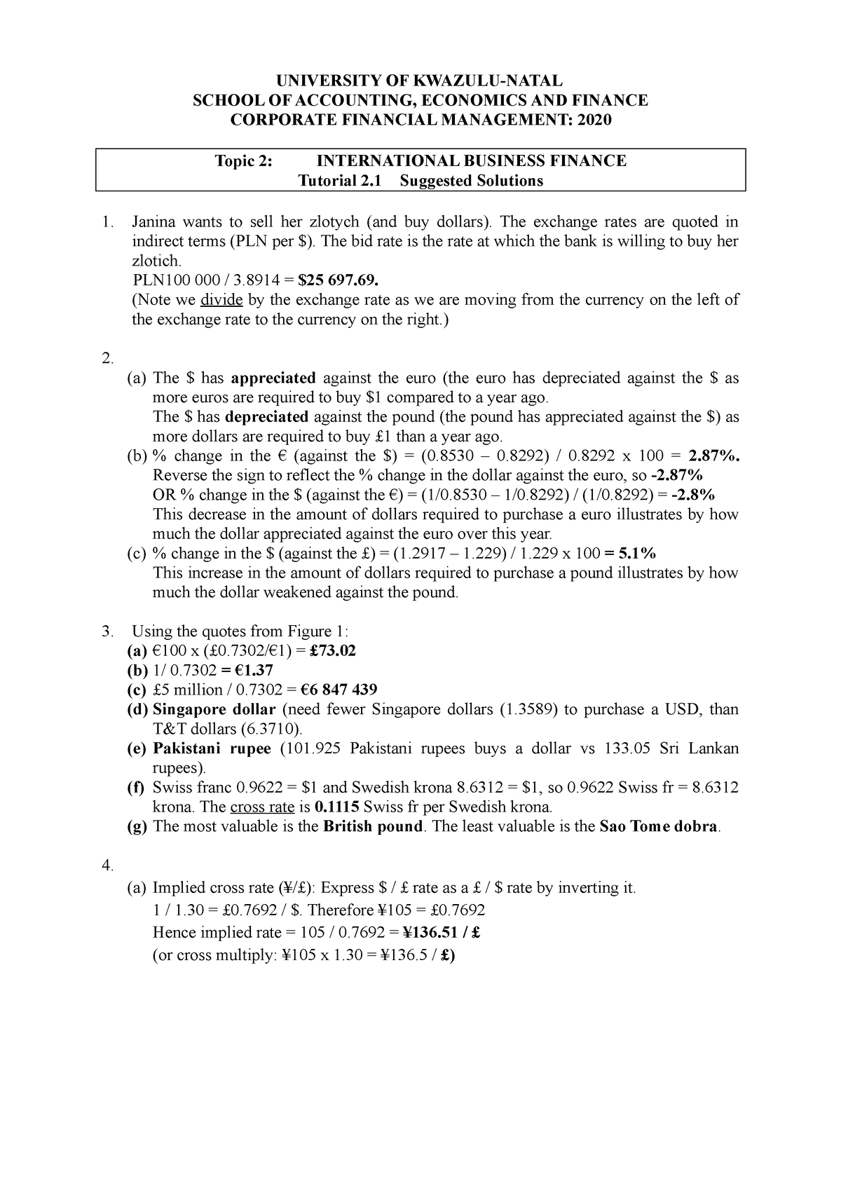 FINA321 Tut 2 1 Solutions UNIVERSITY OF KWAZULU NATAL SCHOOL OF   Thumb 1200 1698 