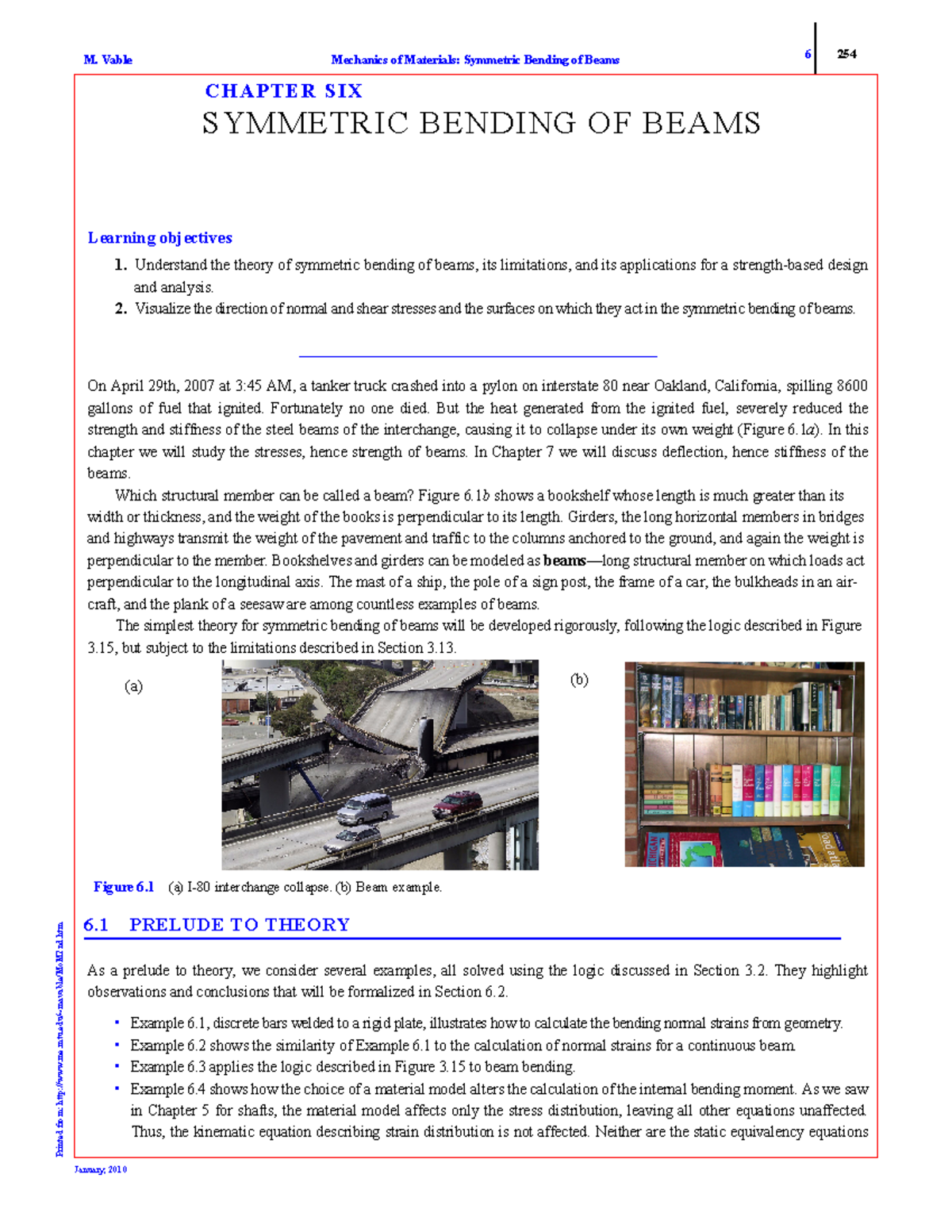 06 Stresses in Beam bending - M. Vable Mechanics of Materials ...