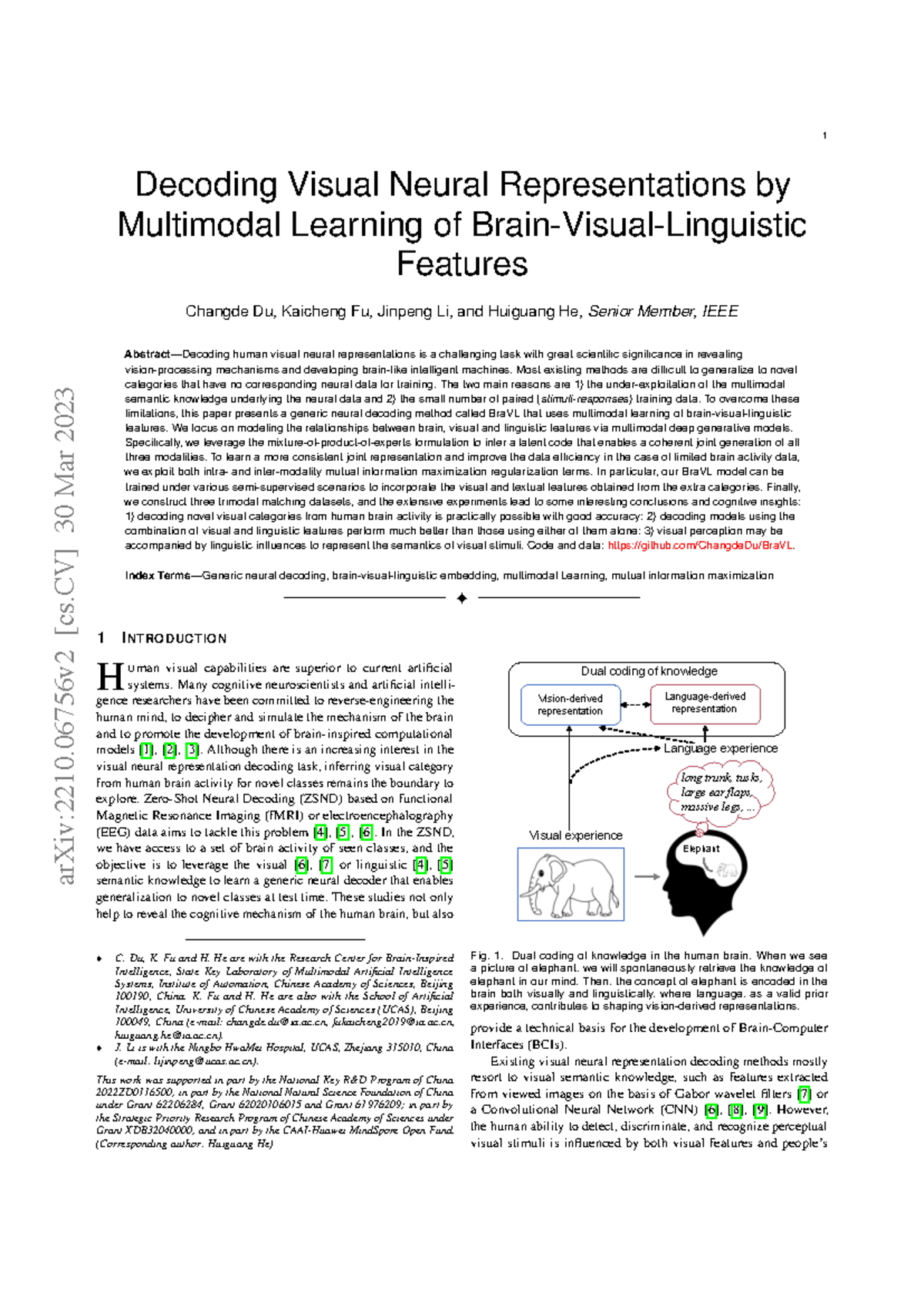 Decoding Visual Neural Representations by Multimodal Learning of Brain ...