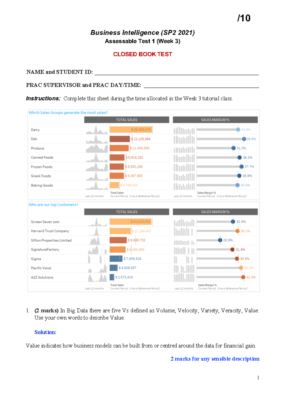 WEEK 3 AT1 SP2 2021 Solutions - Business Intelligence (SP 2 2021 ...