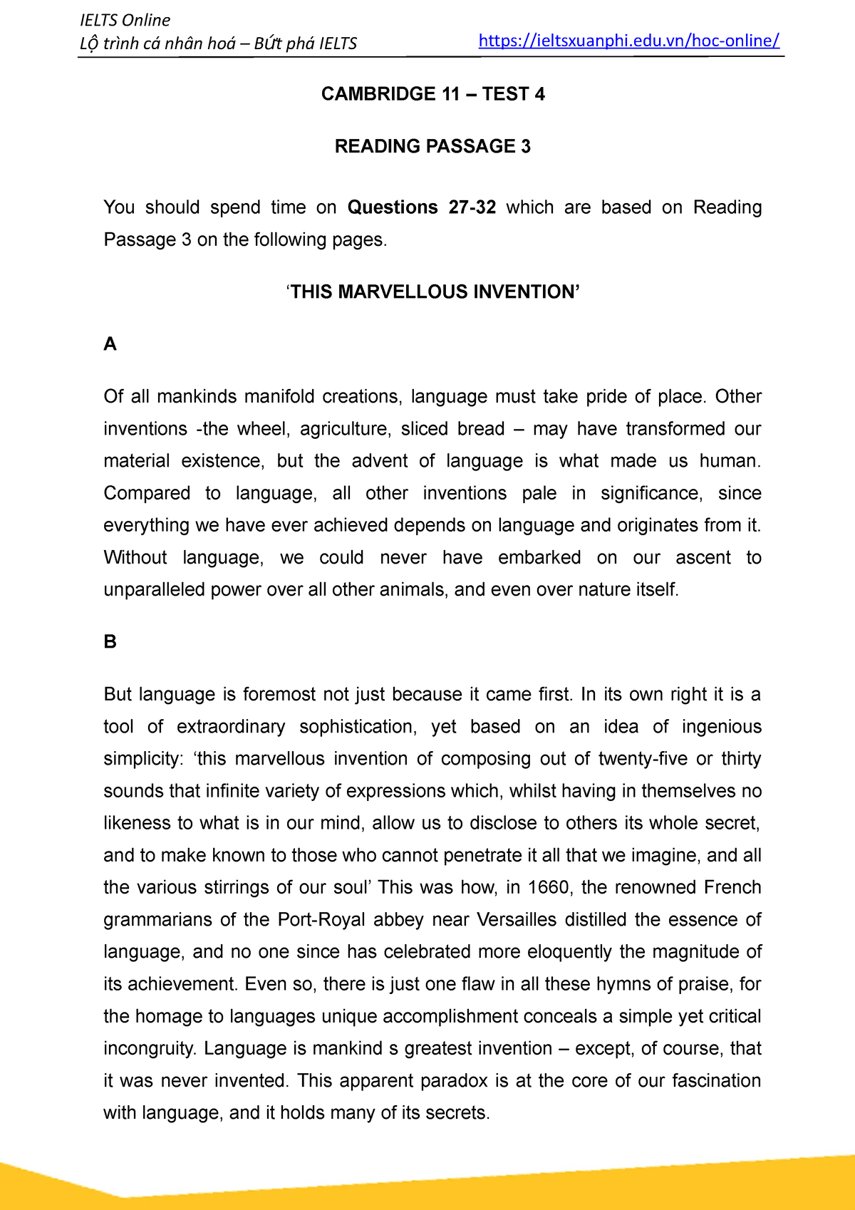 cambridge 11 reading test 4 passage 3