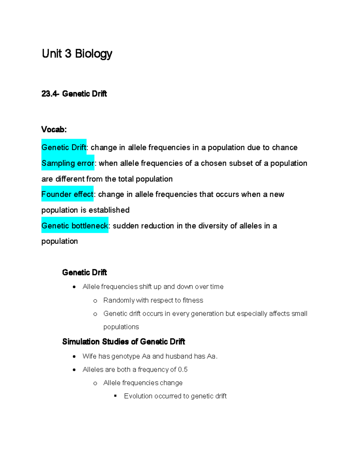 Unit 3 Biology - Unit 3 Bio Dr England - Unit 3 Biology 4 - Genetic ...