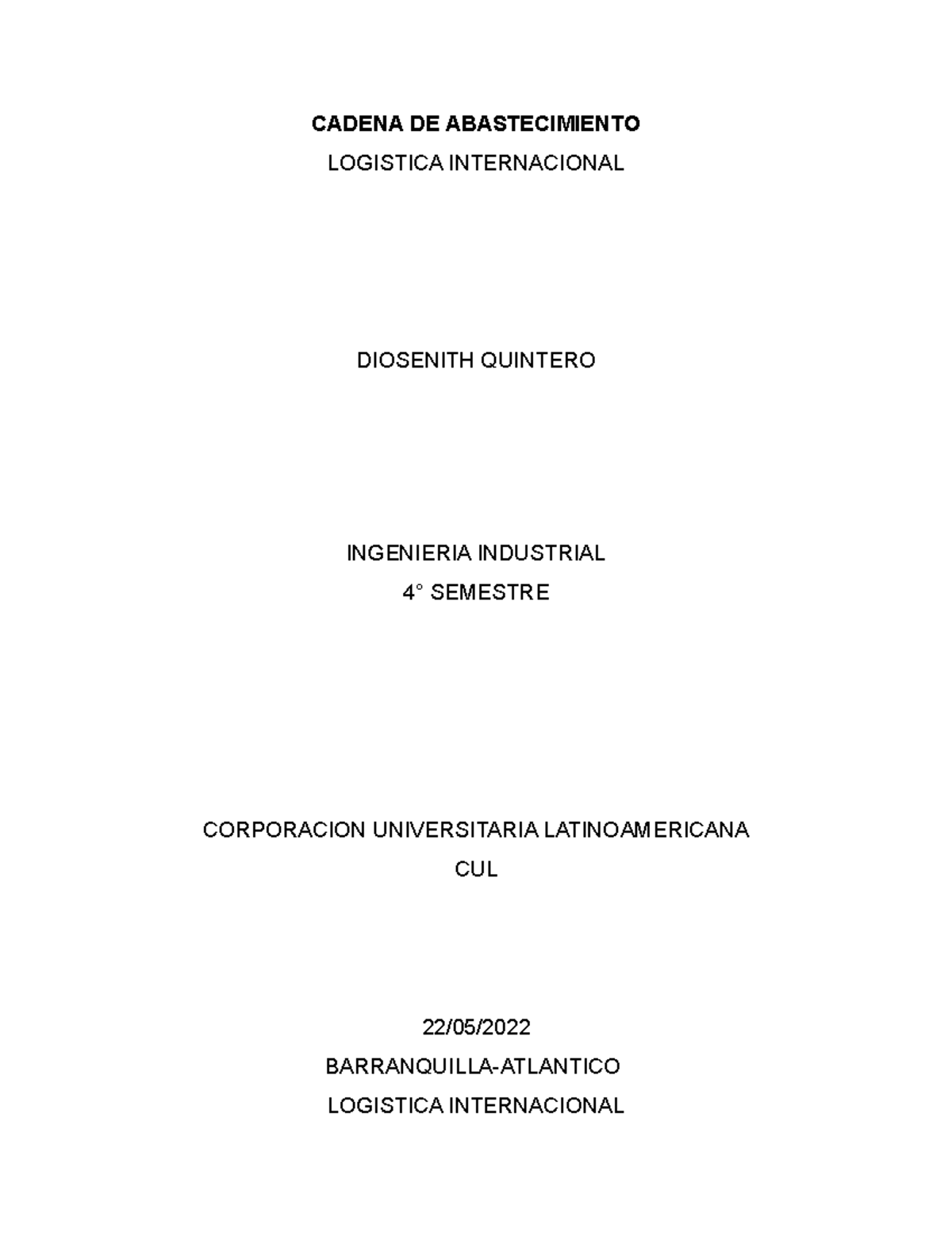 Cadena DE Abastecimiento logistica - CADENA DE ABASTECIMIENTO LOGISTICA ...