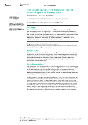 Naloxone-associated pulmonary edema following recreational opioid ...