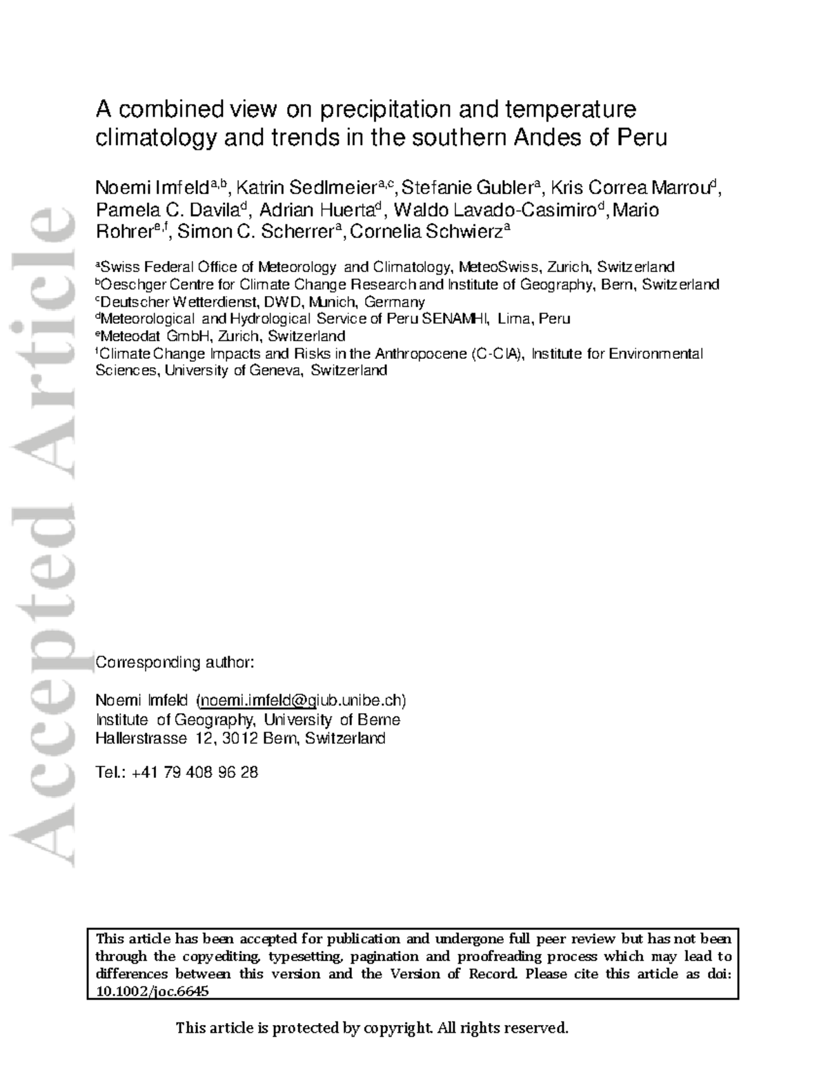 Precipitation trends - datos de precipitaciones - This article has been ...