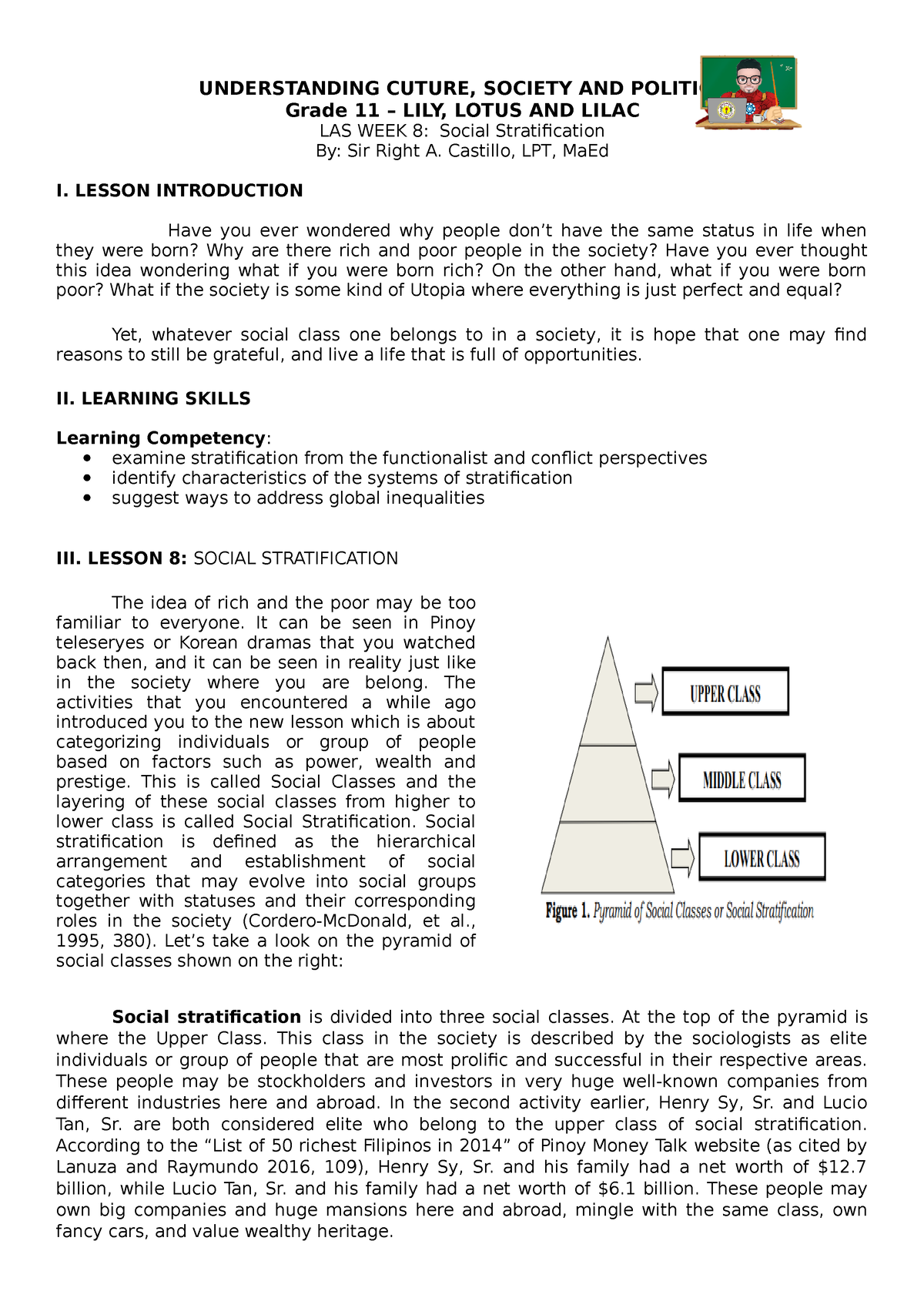 UCSP LAS Official 8 - Lecture Notes 1 - Research - Studocu