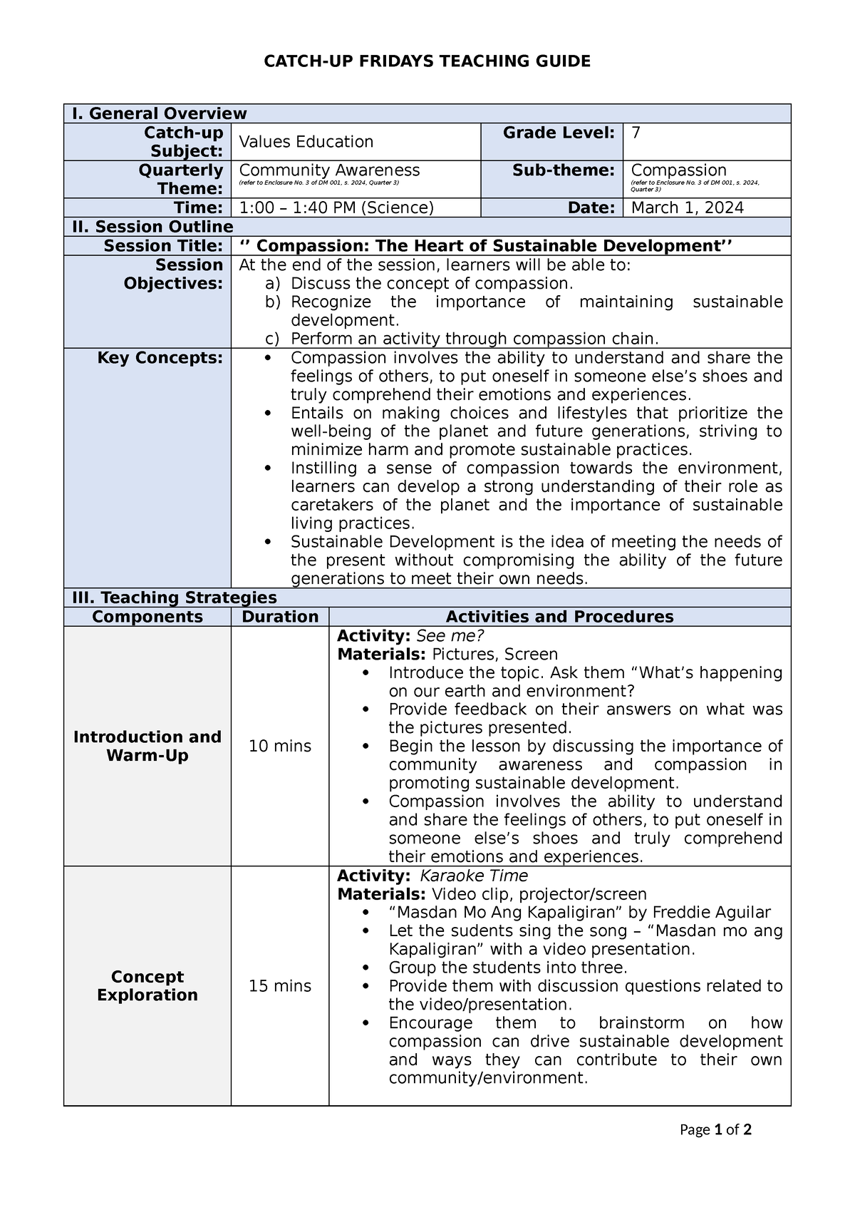 Teaching-Guide-Catchup-Science-Values-Grade-7 - CATCH-UP FRIDAYS ...