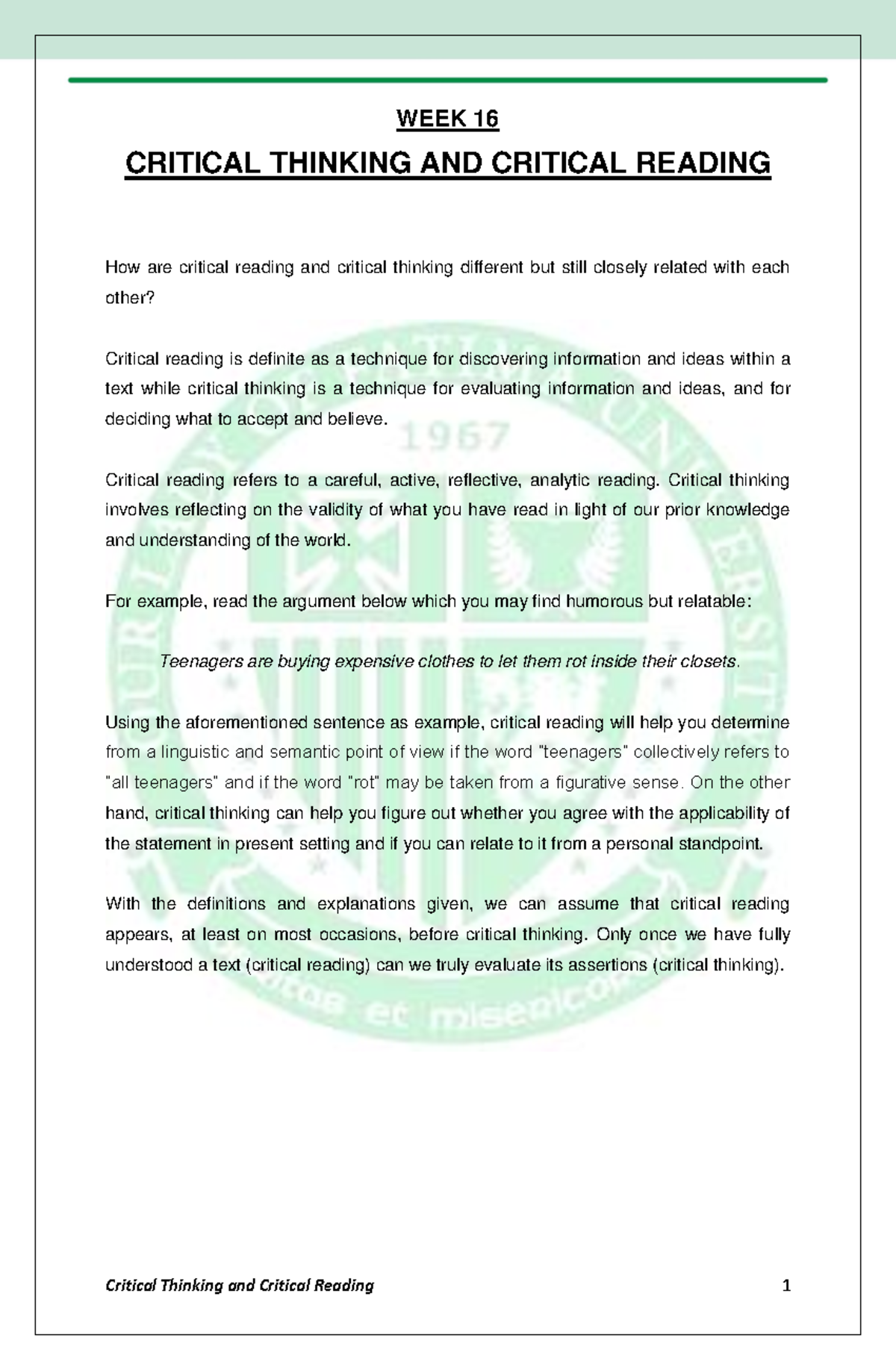 Ngulik Critical Thinking Grow Your Critical Reading And Critical