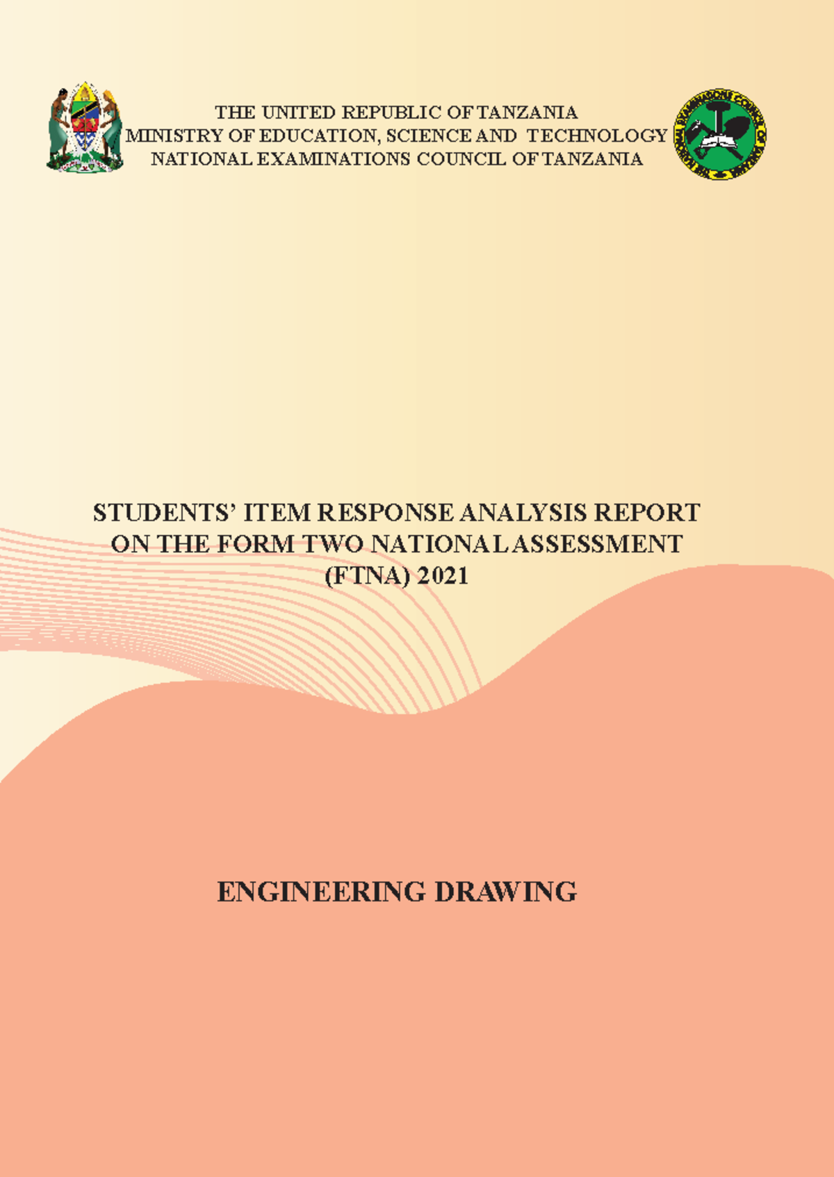 091 Engeering Drawing THE UNITED REPUBLIC OF TANZANIA MINISTRY OF