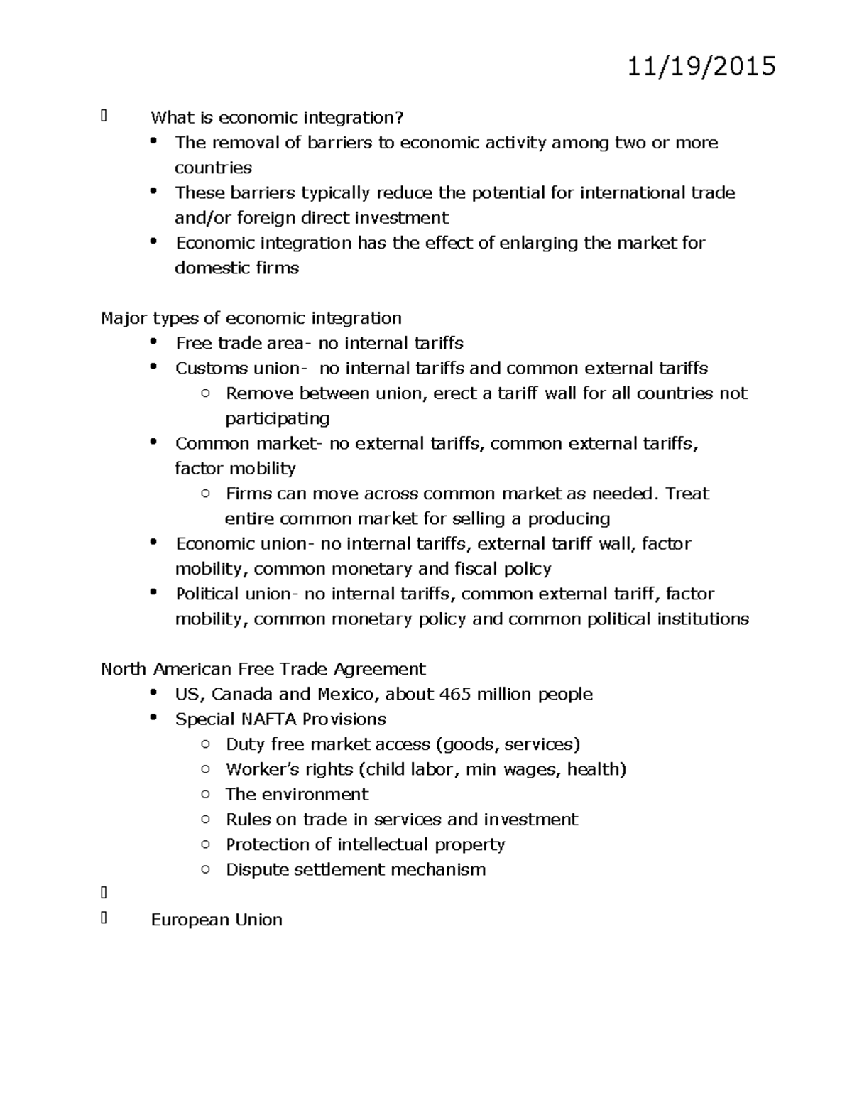 Chapter 9 - Summary International Business - 11/19/ What Is Economic ...