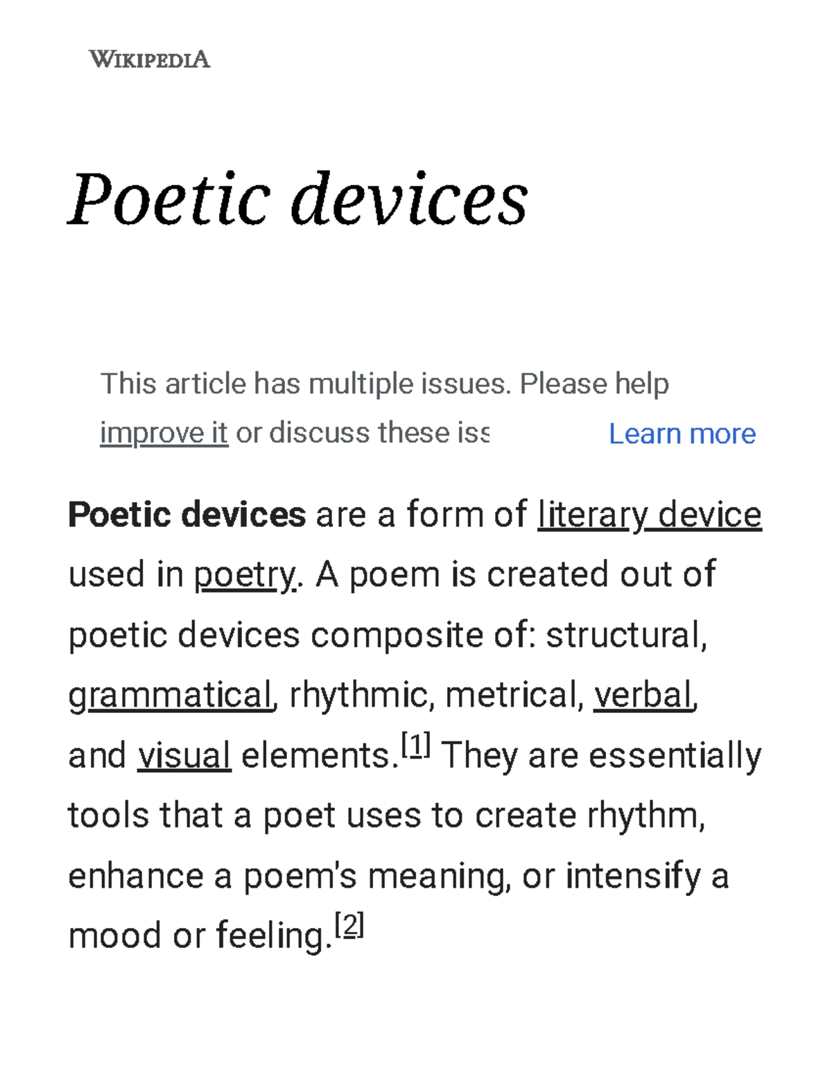 What Is A Sentence For Poetic