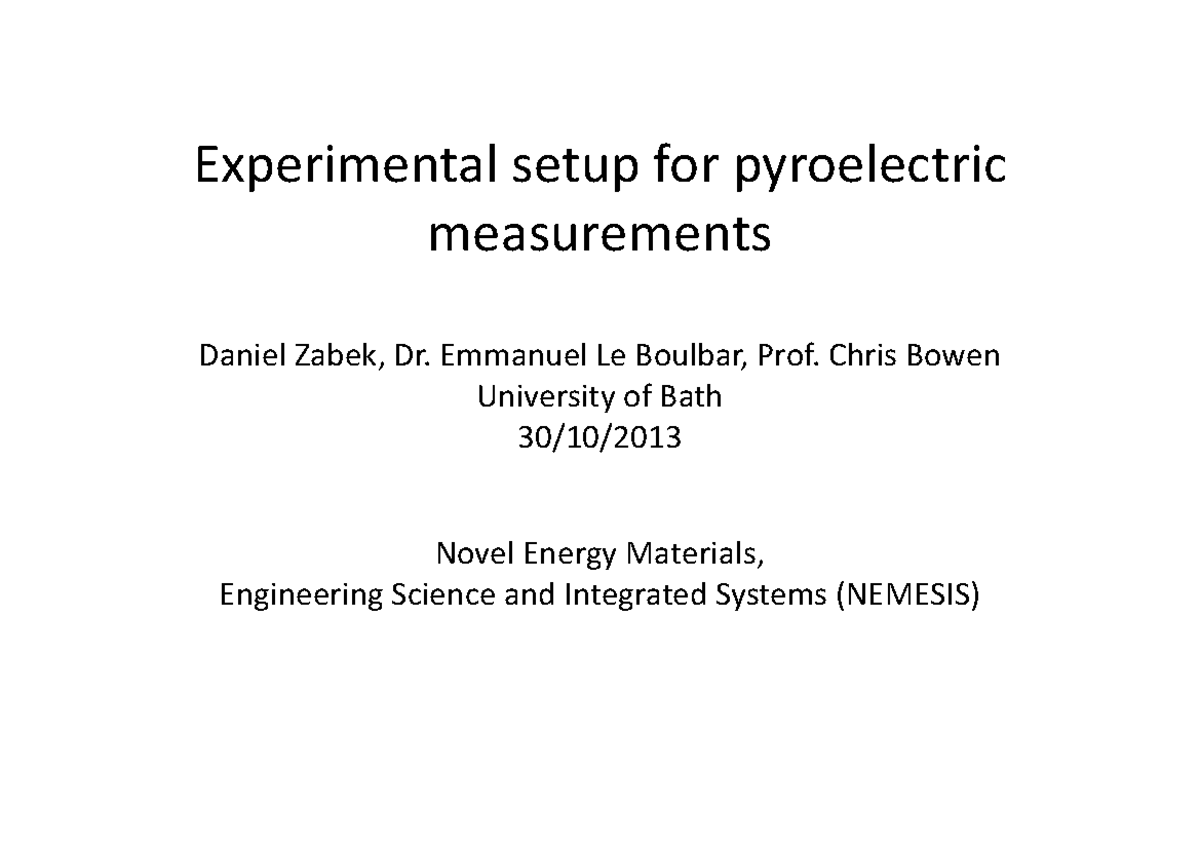 FYP Test Slide Dan Test stand V02 - Experimental setup for pyroelectric ...