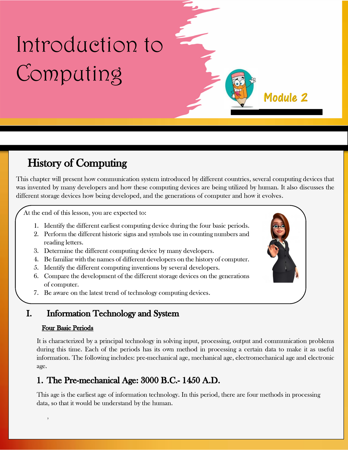 history of computer notes