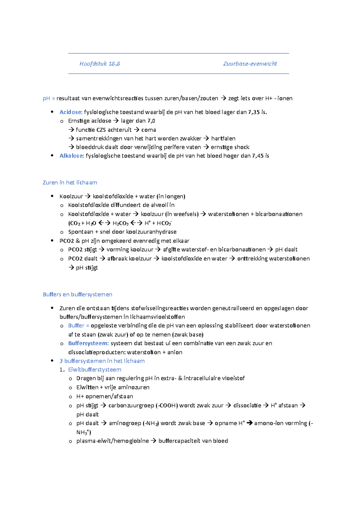 Hoofdstuk 18.4 Zuur-base-evenwicht - Hoofdstuk 18 Zuurbase-evenwicht pH ...