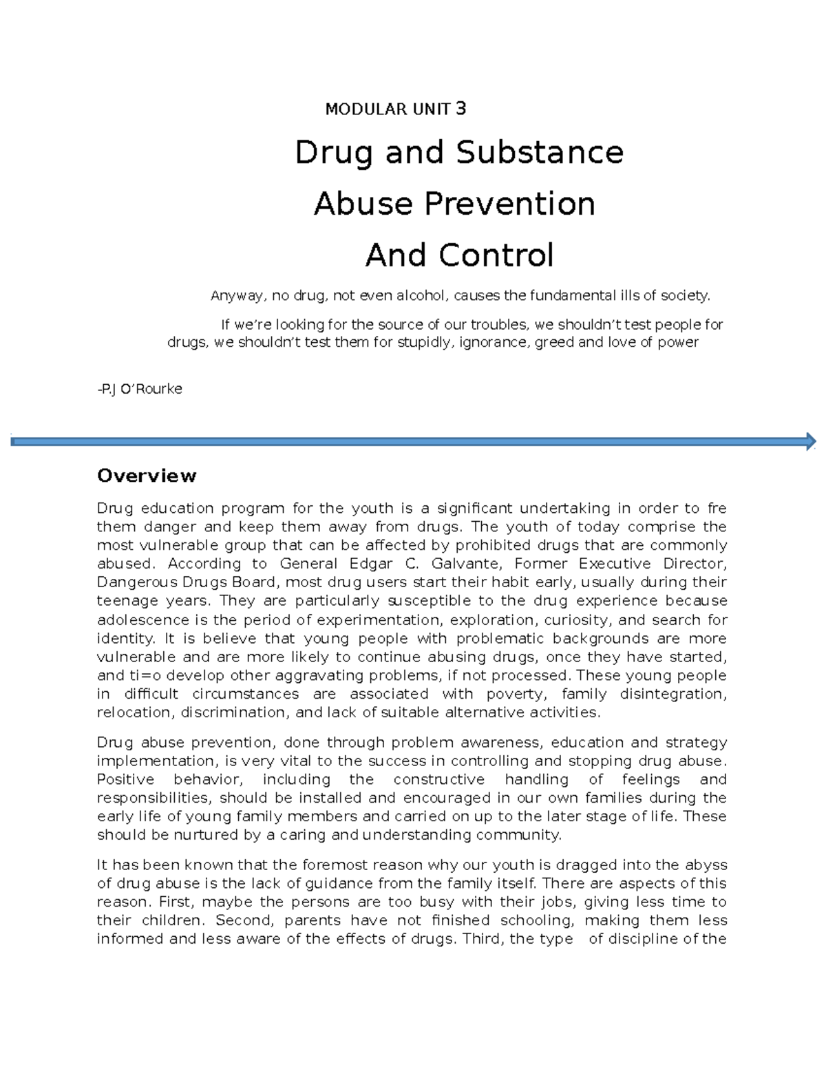 Module-3 - MODULAR UNIT 3 Drug And Substance Abuse Prevention And ...