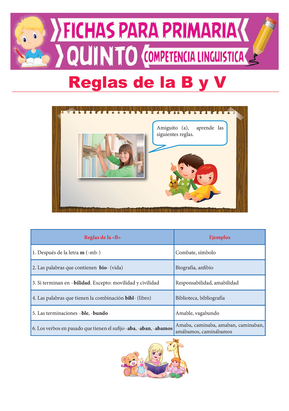 Reglas De La B Y V - ASS - Amiguito (a), Aprende Las Siguientes Reglas ...