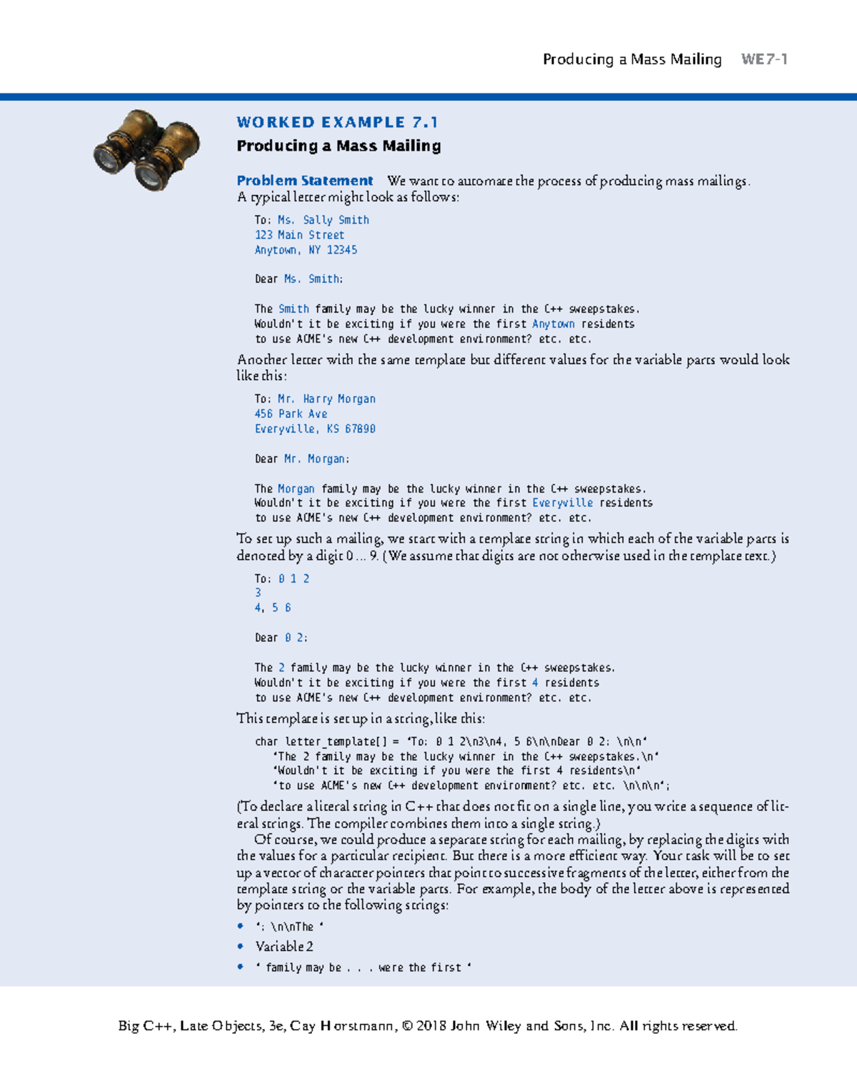Ch7 WE1 - Worked Example about Pointers - Producing a Mass Mailing WE7 ...