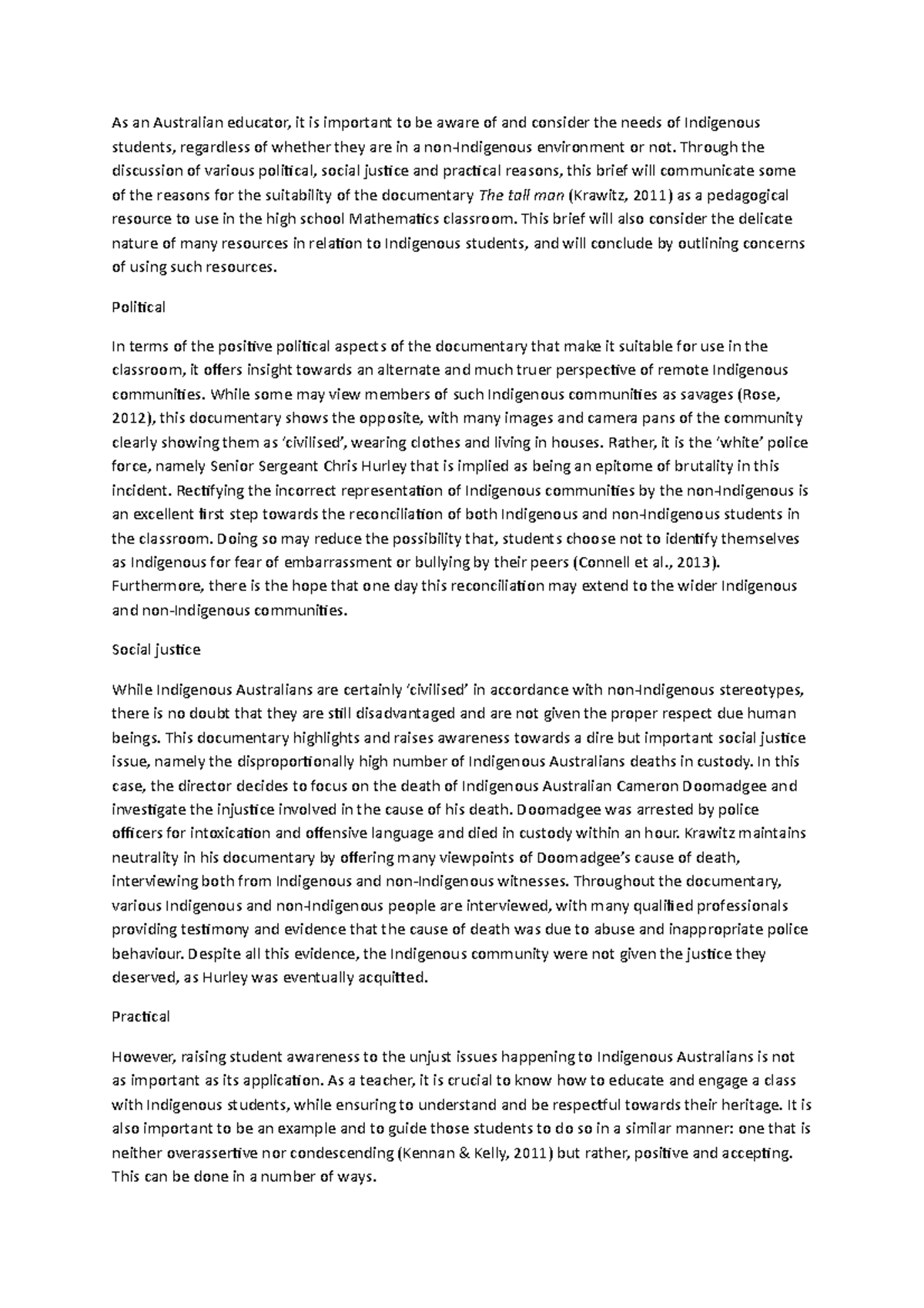 An examination and critical reflection on representations of Indigenous ...