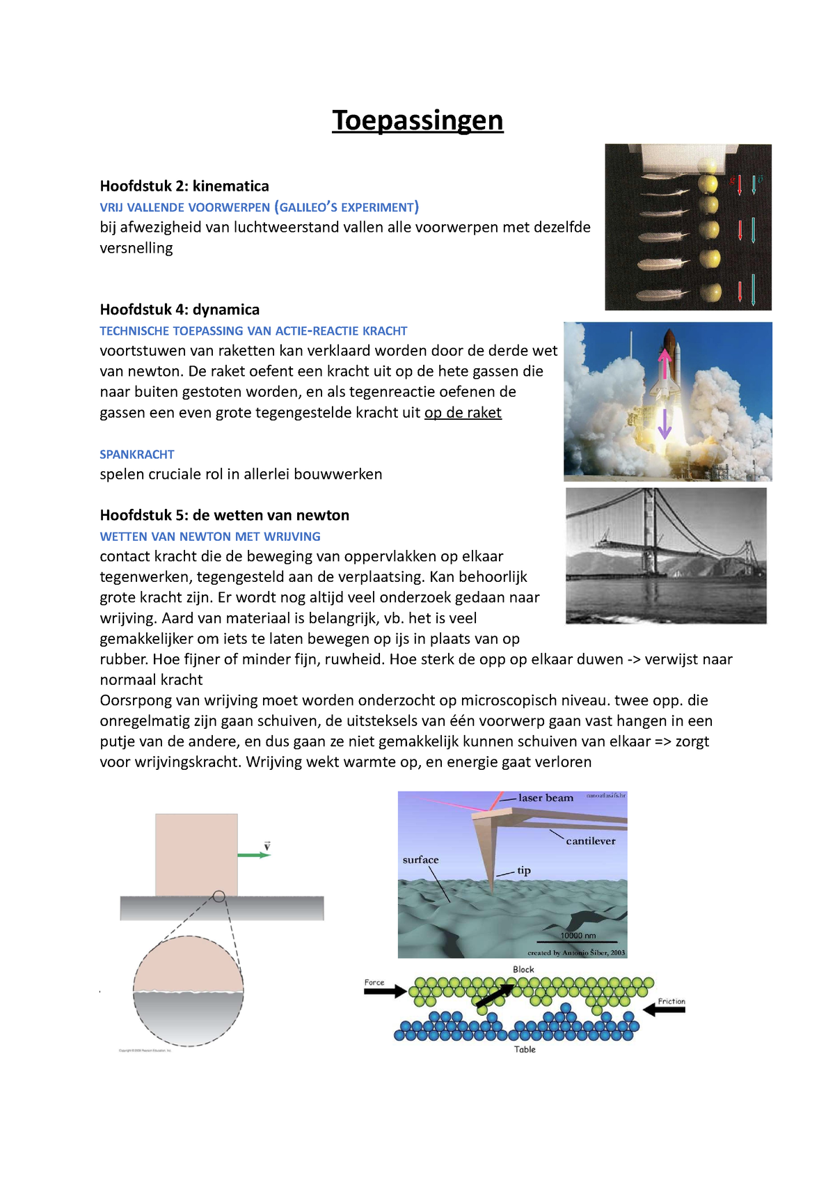 Toepassingen Biofysica - Toepassingen Hoofdstuk 2: Kinematica VRIJ ...