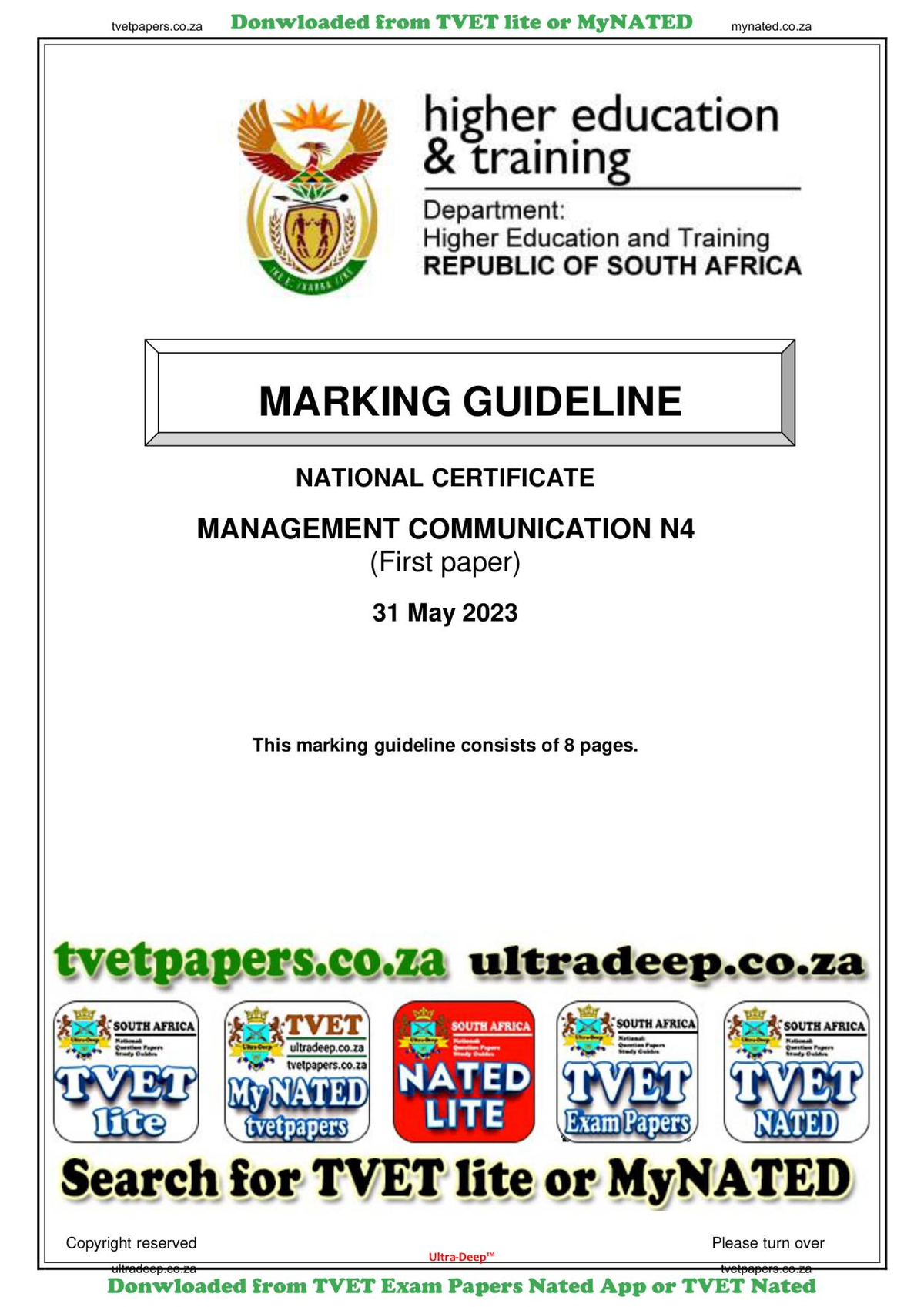 management communication n4 assignment memorandum 2023