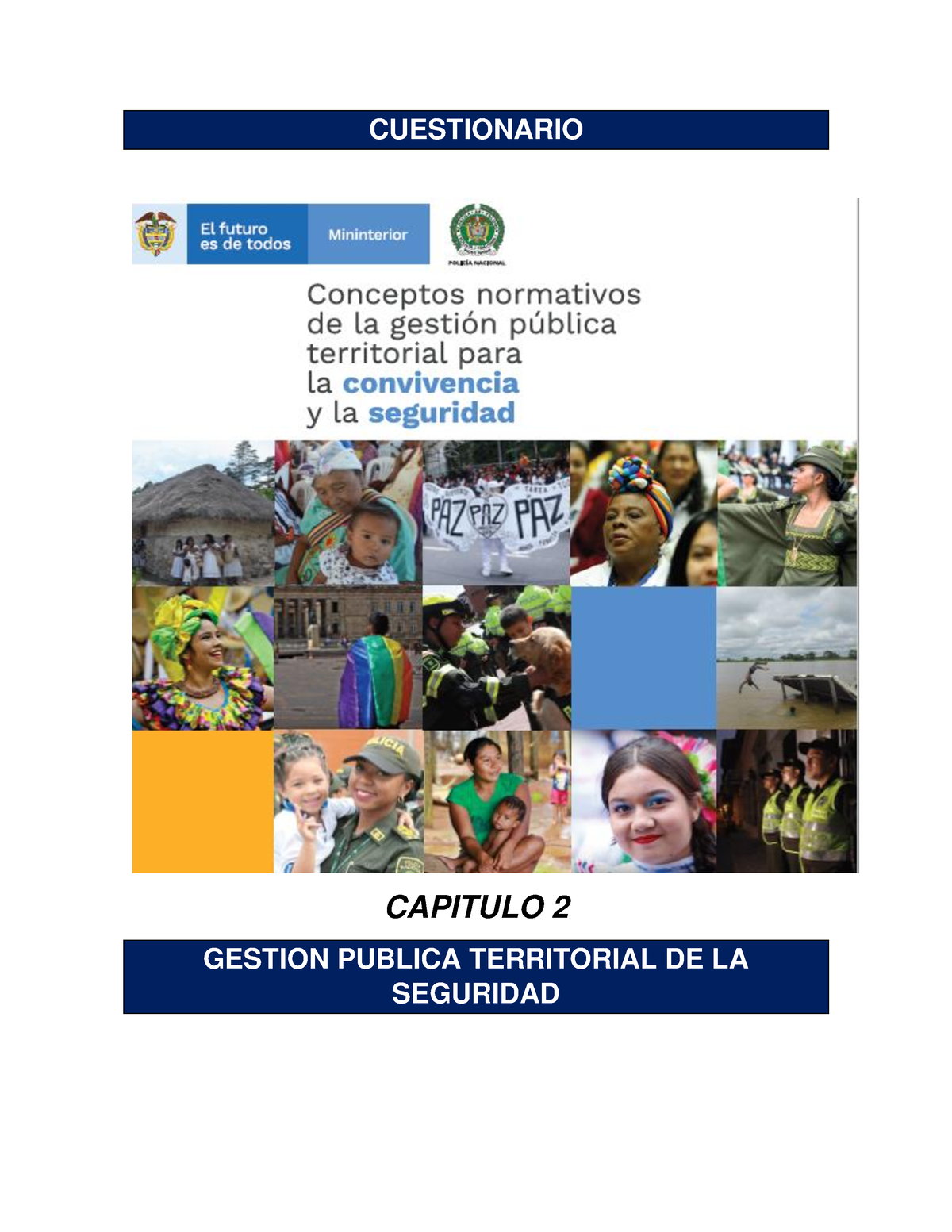 Gestion Publica Territorial DE LA Seguridad - CUESTIONARIO CAPITULO 2 ...