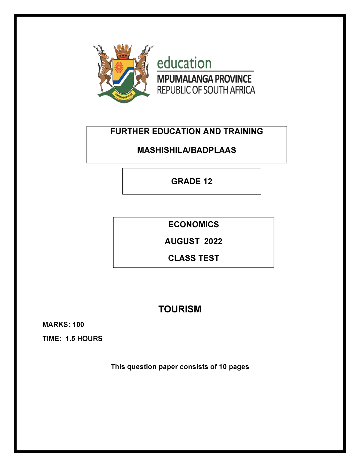 general paper essay questions on tourism