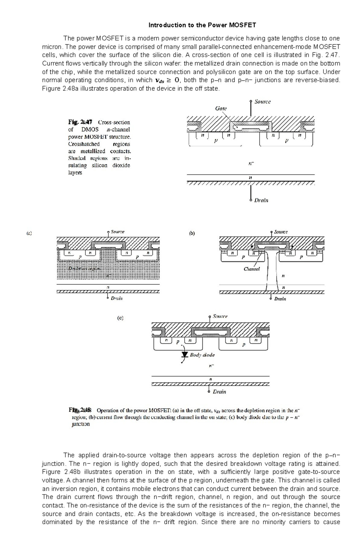 Introduction to the Power Mosfet - Introduction to the Power MOSFET The ...