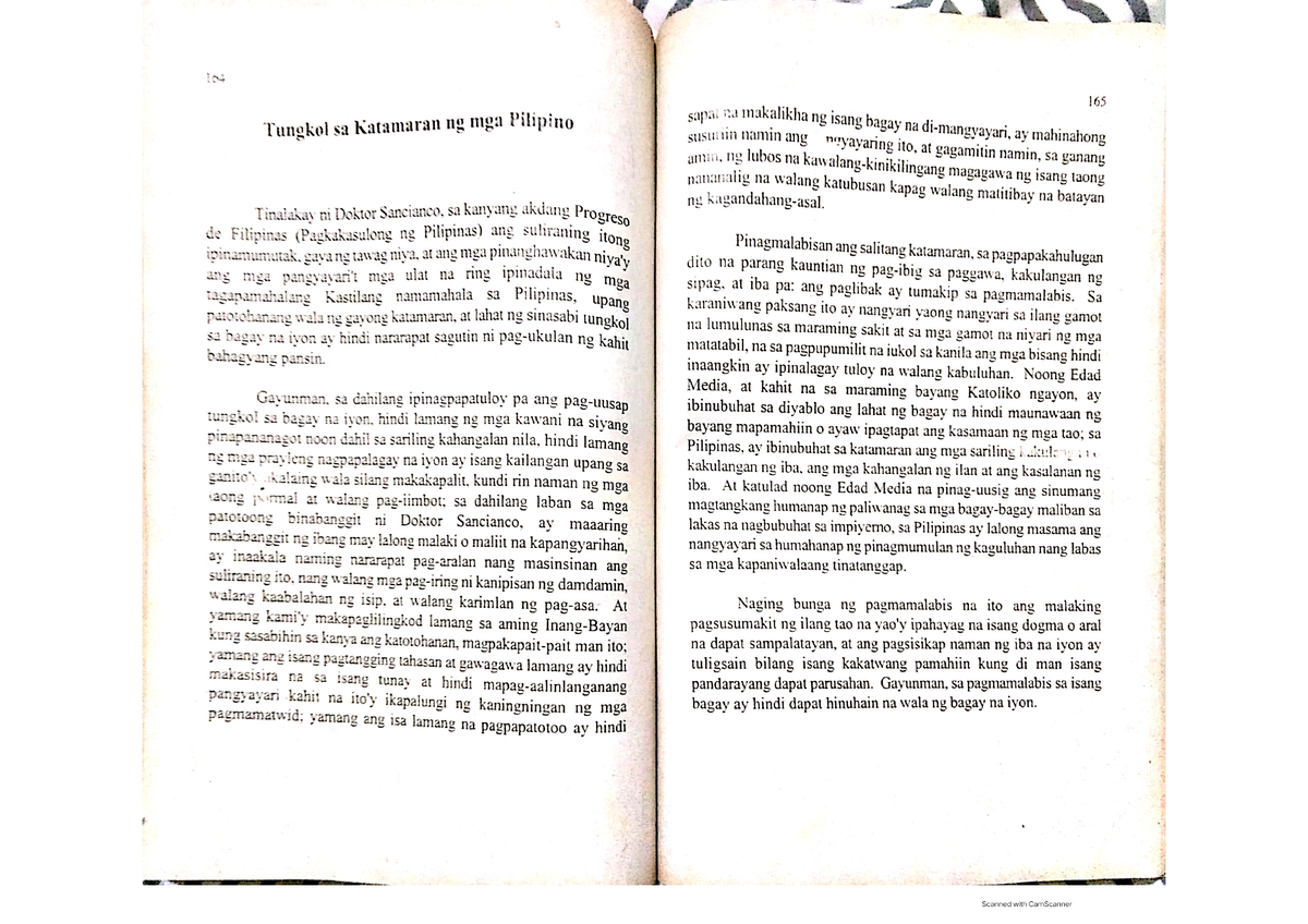 tungkol sa katamaran ng mga pilipino by jose rizal