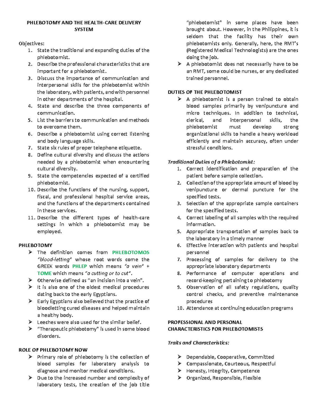 Health Care Delivery Indicators Definition