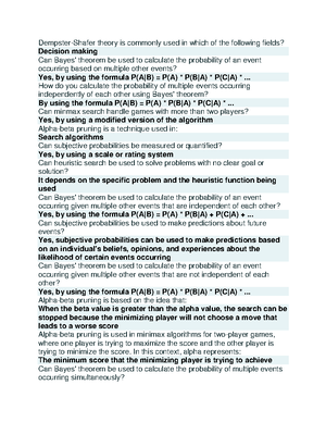 Artificial Intelligence Fundamentals- Prelims QUIZ 1&2 + LAB 1&2 ...