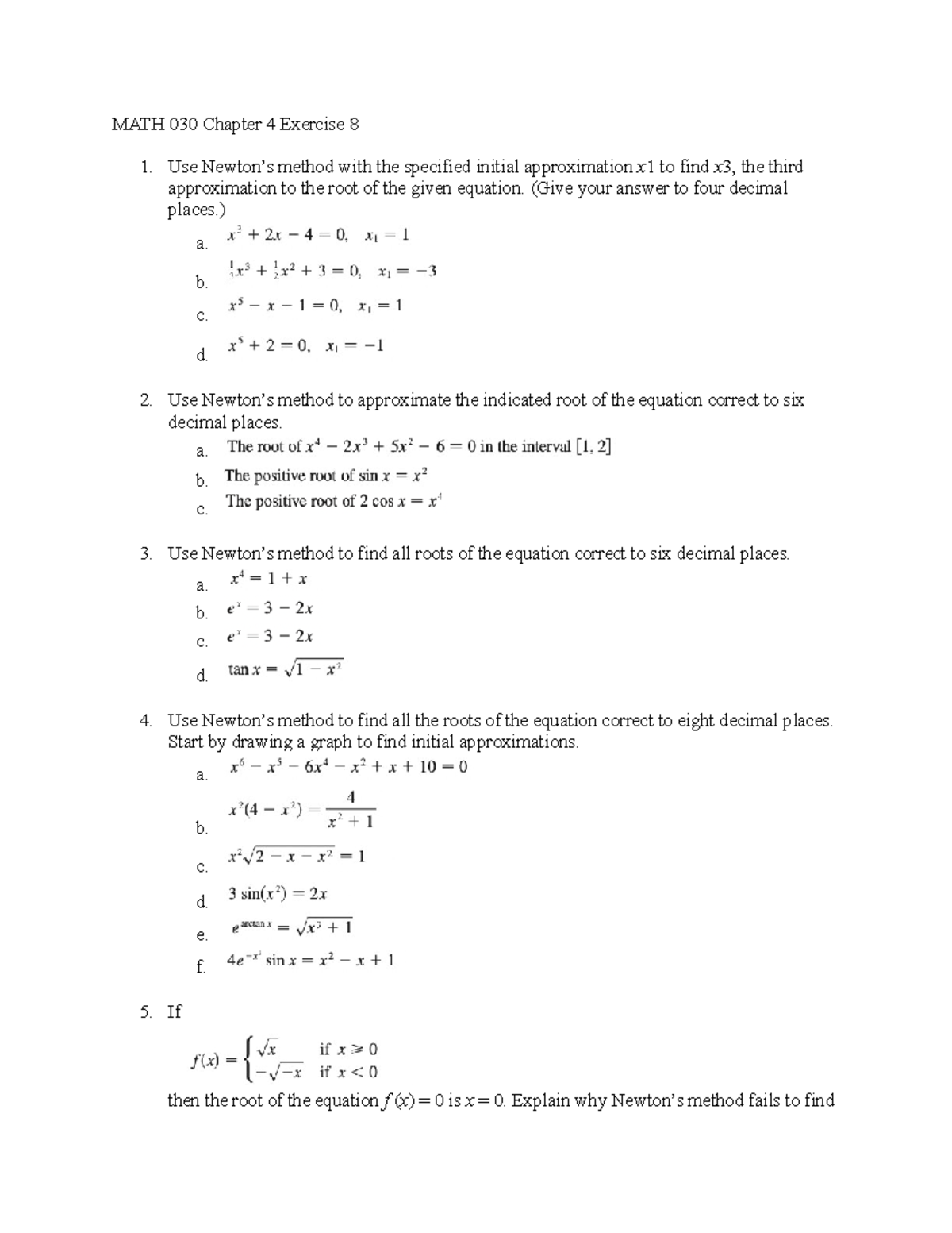 MATH 030 Chapter 4 Exercise 8 - MATH 030 Chapter 4 Exercise 8 Use ...