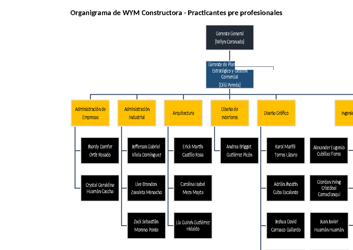 Tarea 02 - Organigrama de WYM Constructora - Gerente General (Wilyn ...