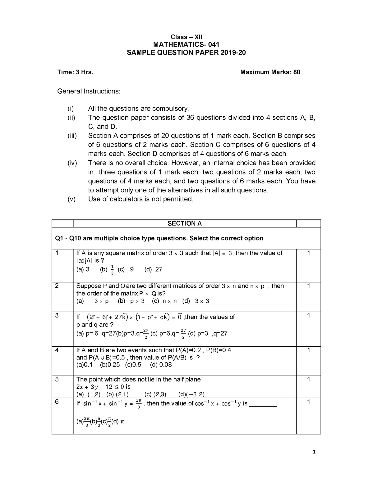 case study sample in mathematics pdf class 12