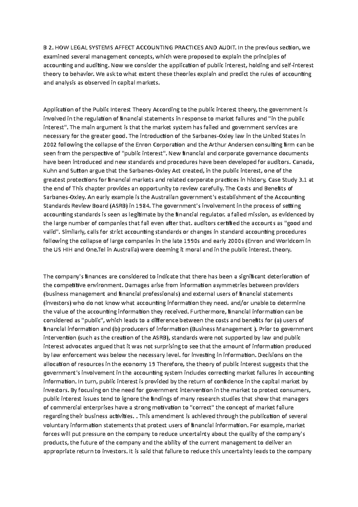 A4 system law B 2. HOW LEGAL SYSTEMS AFFECT ACCOUNTING PRACTICES AND