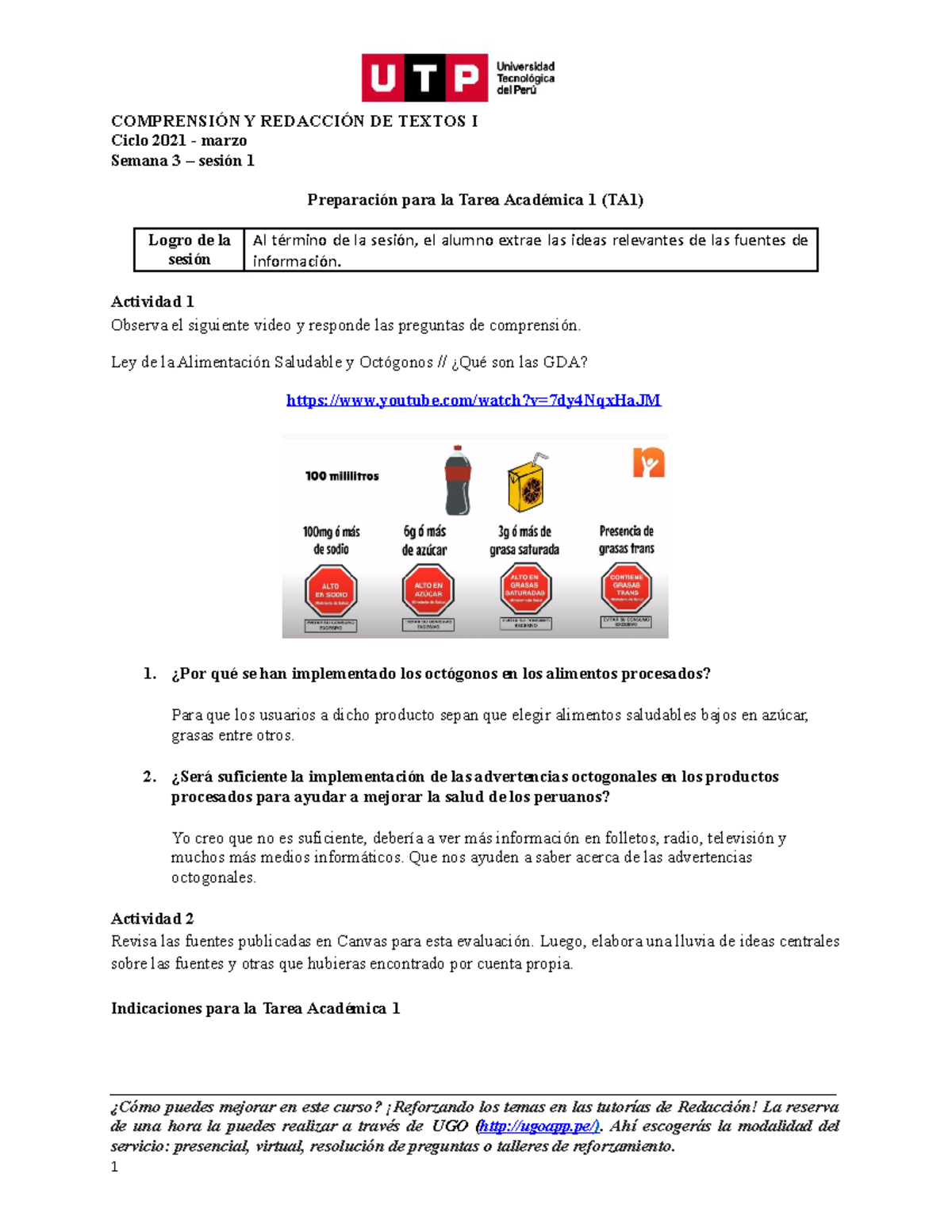 S03.s1 Preparación Para La TA1 (material) 2021 Marzo - COMPRENSIÓN Y ...