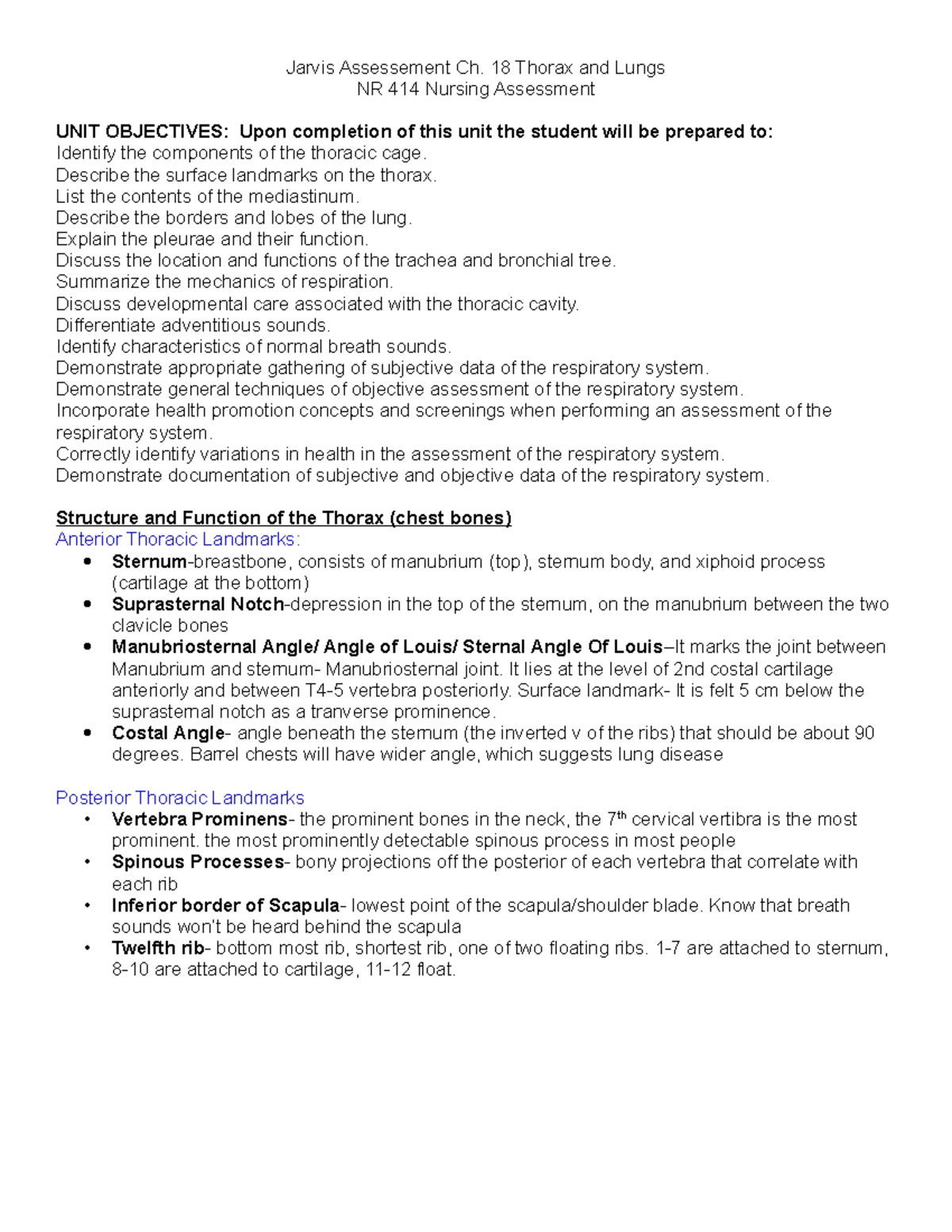 chapter-18-thorax-lungs-notes-jarvis-assessement-ch-18-thorax-and