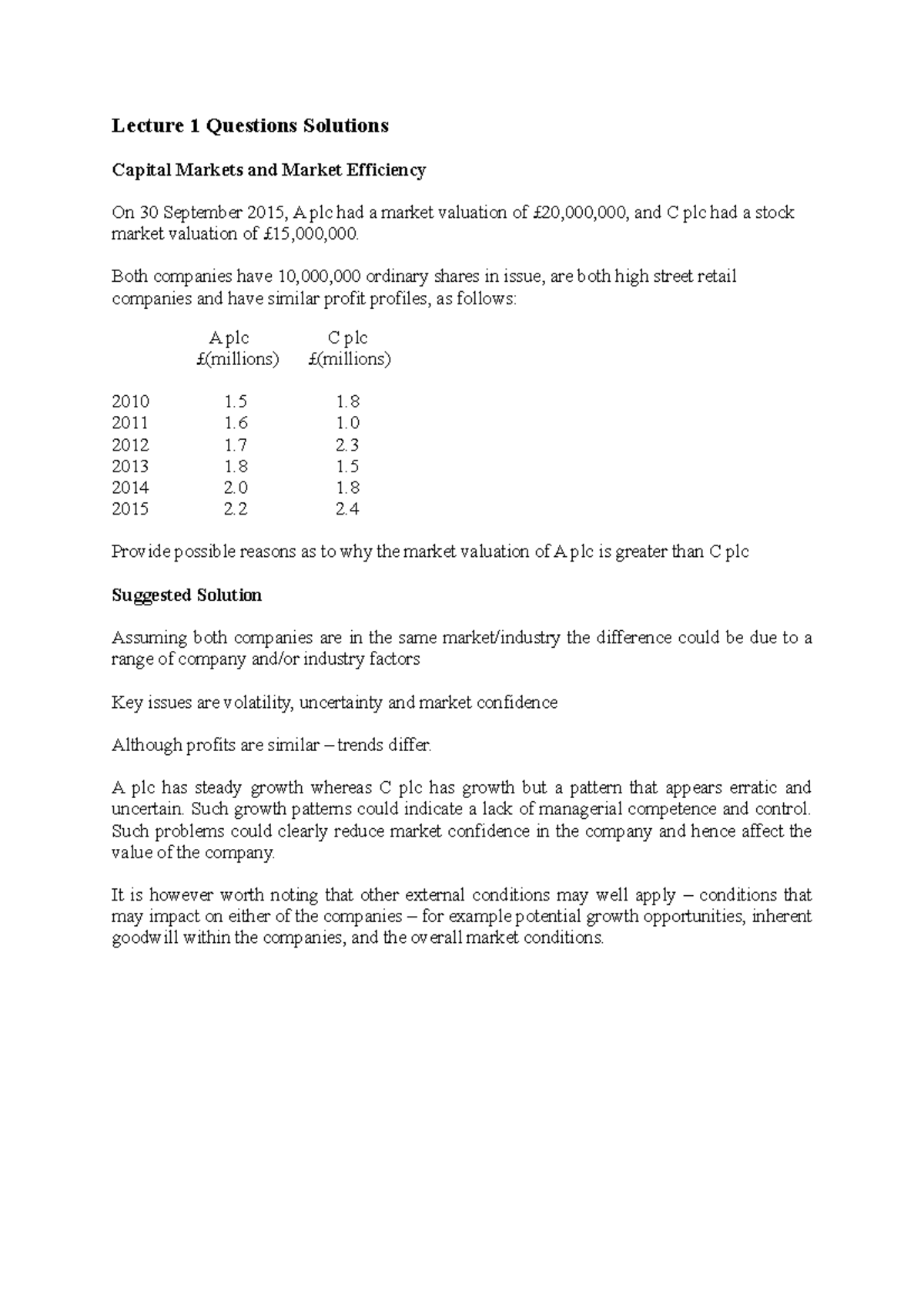 Lecture+1+Question+Solution - Lecture 1 Questions Solutions Capital ...