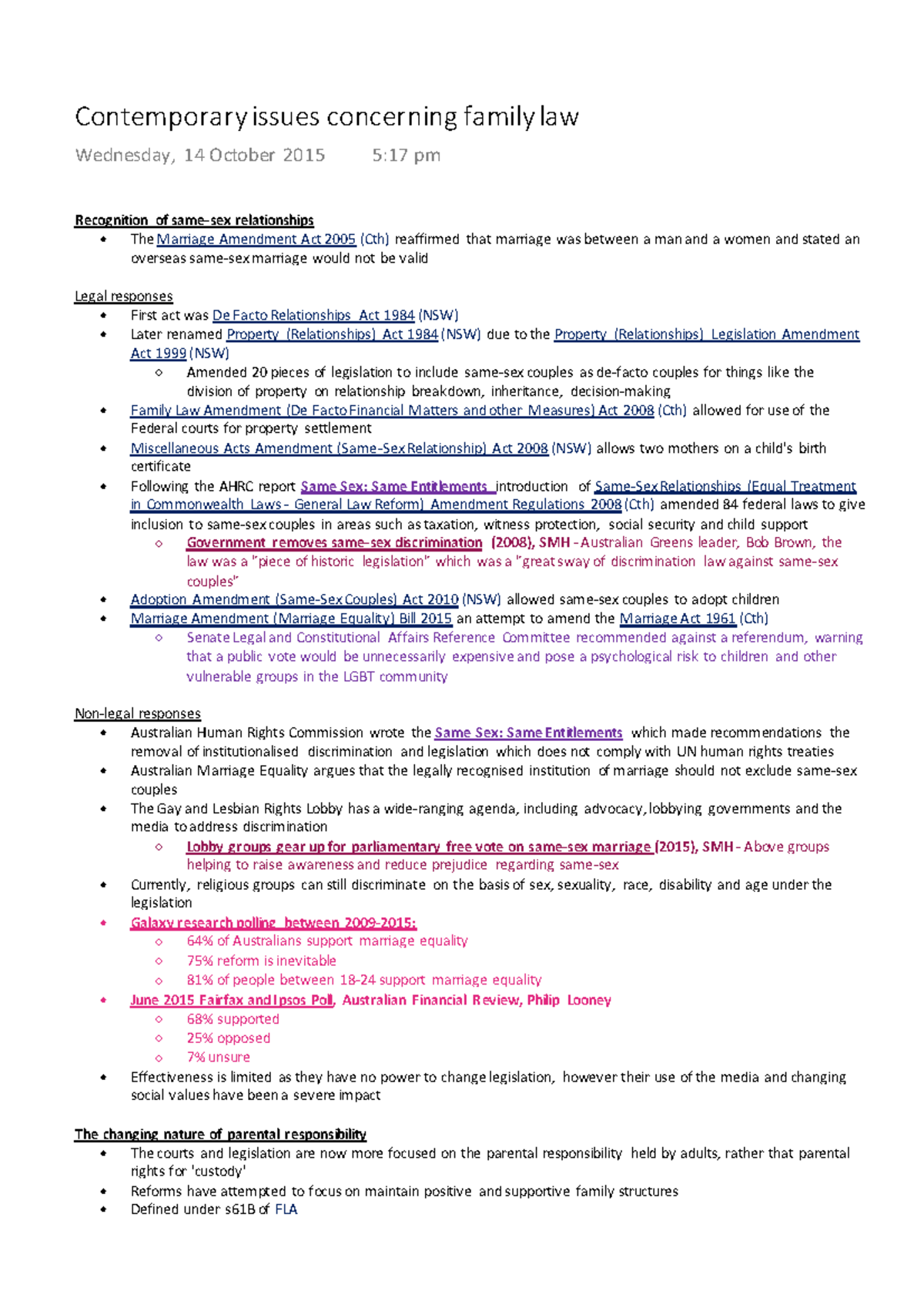 Family Contemporary issues concerning family law - The Marriage ...