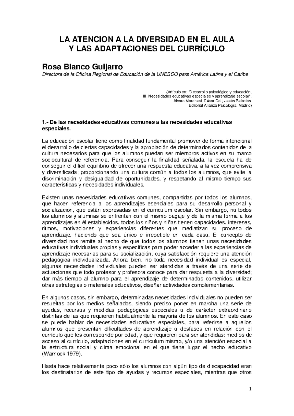 LA Atencion A LA Diversidad EN EL AULA - LA ATENCION A LA DIVERSIDAD EN ...