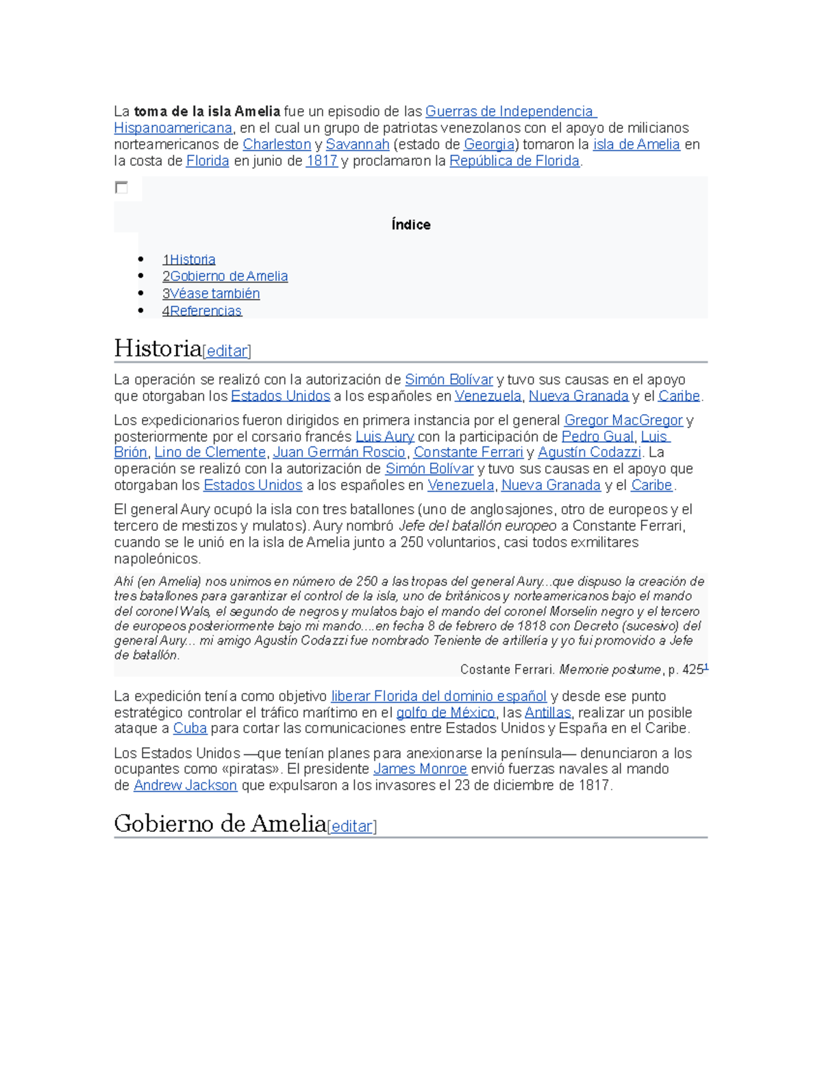 La toma de amelia importante La toma de la isla Amelia fue un