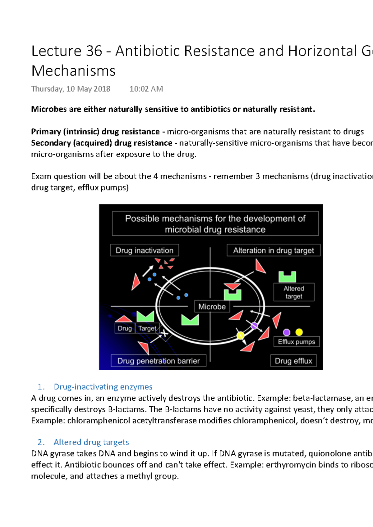 Lecture 36 - Antibiotic Resistance and Horizontal Gene Transfer ...