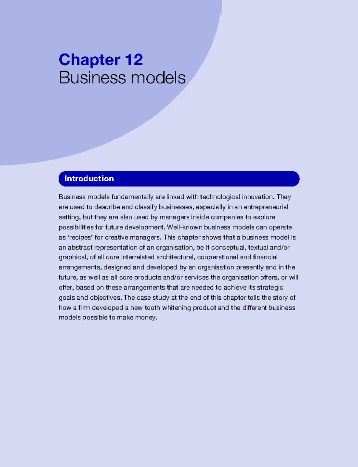 Trott 2017 p410 business models (34p) - Chapter 12 Business models ...