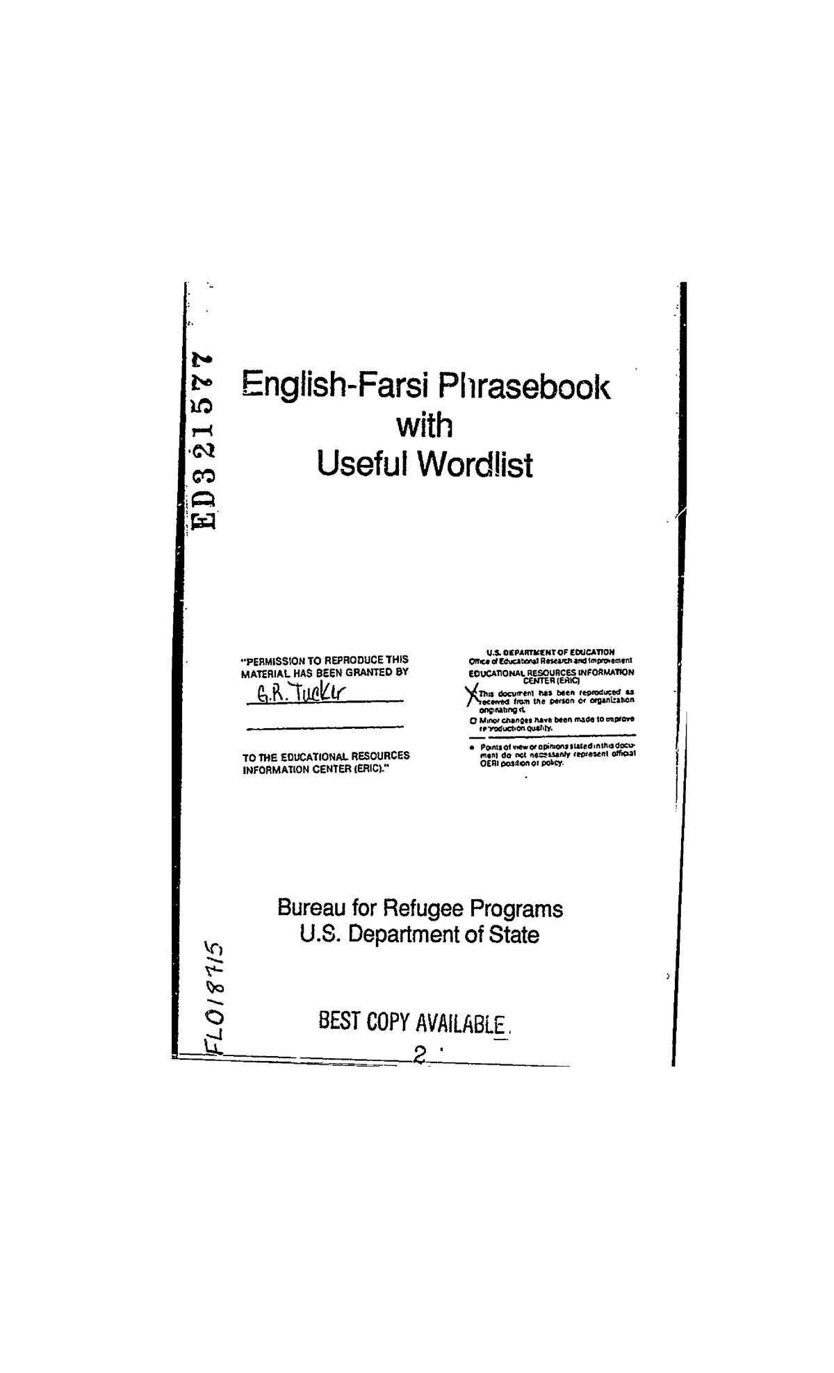 English Farsi Phrasebook With Useful Wordlist Studocu