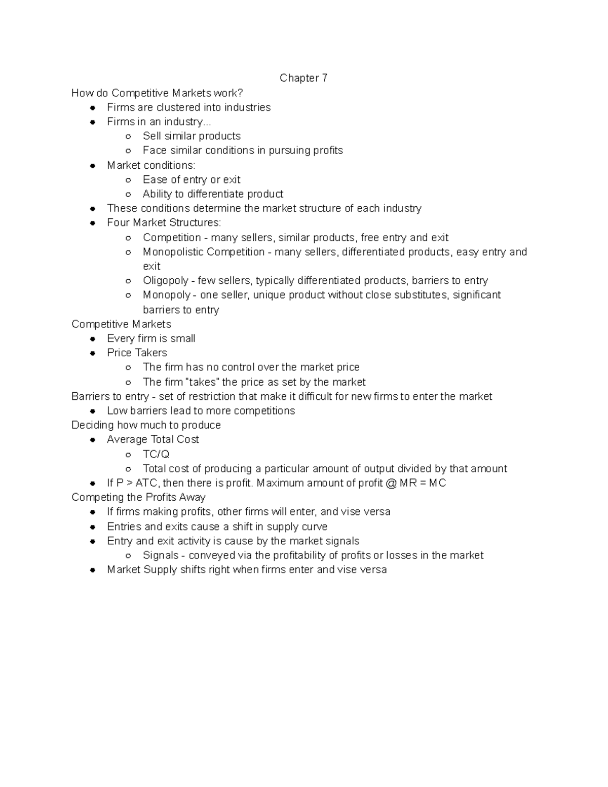 Basic Economics Chapter 7 - Chapter 7 How do Competitive Markets work ...