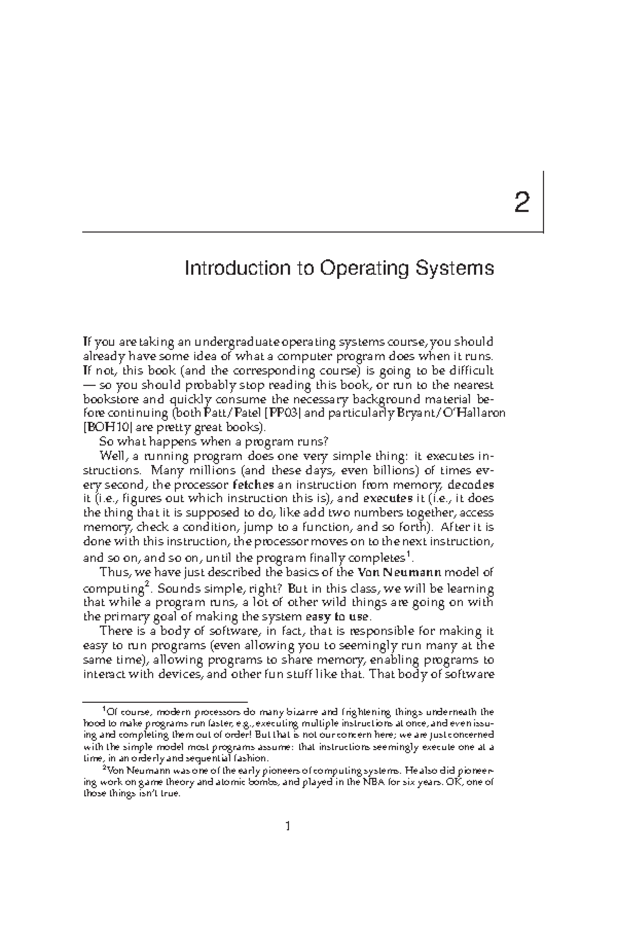 Introduction to Operating Systems - If not, this book (and the ...