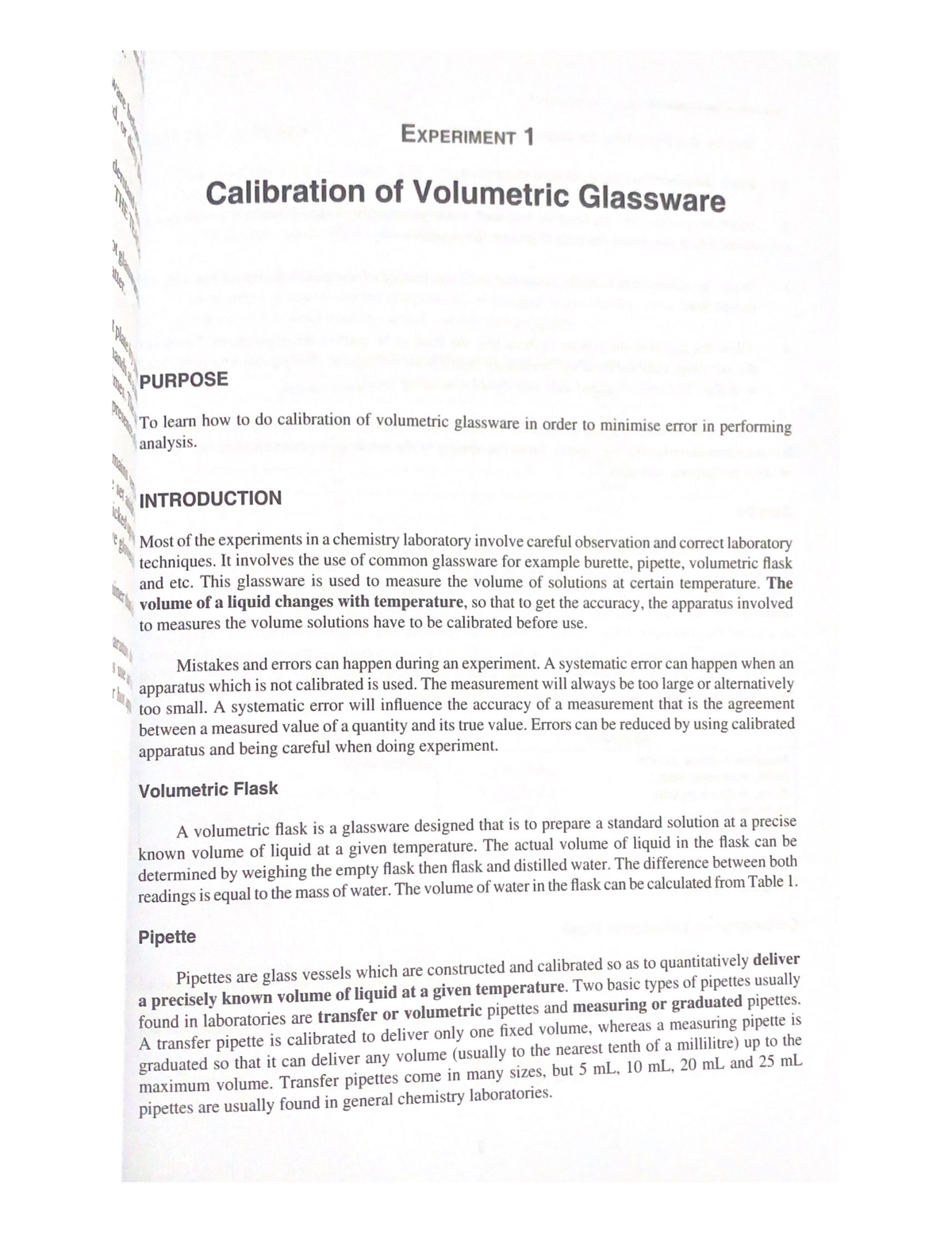 Calibration Of Volumetric Glassware - Basic Analytical Chemistry - Studocu