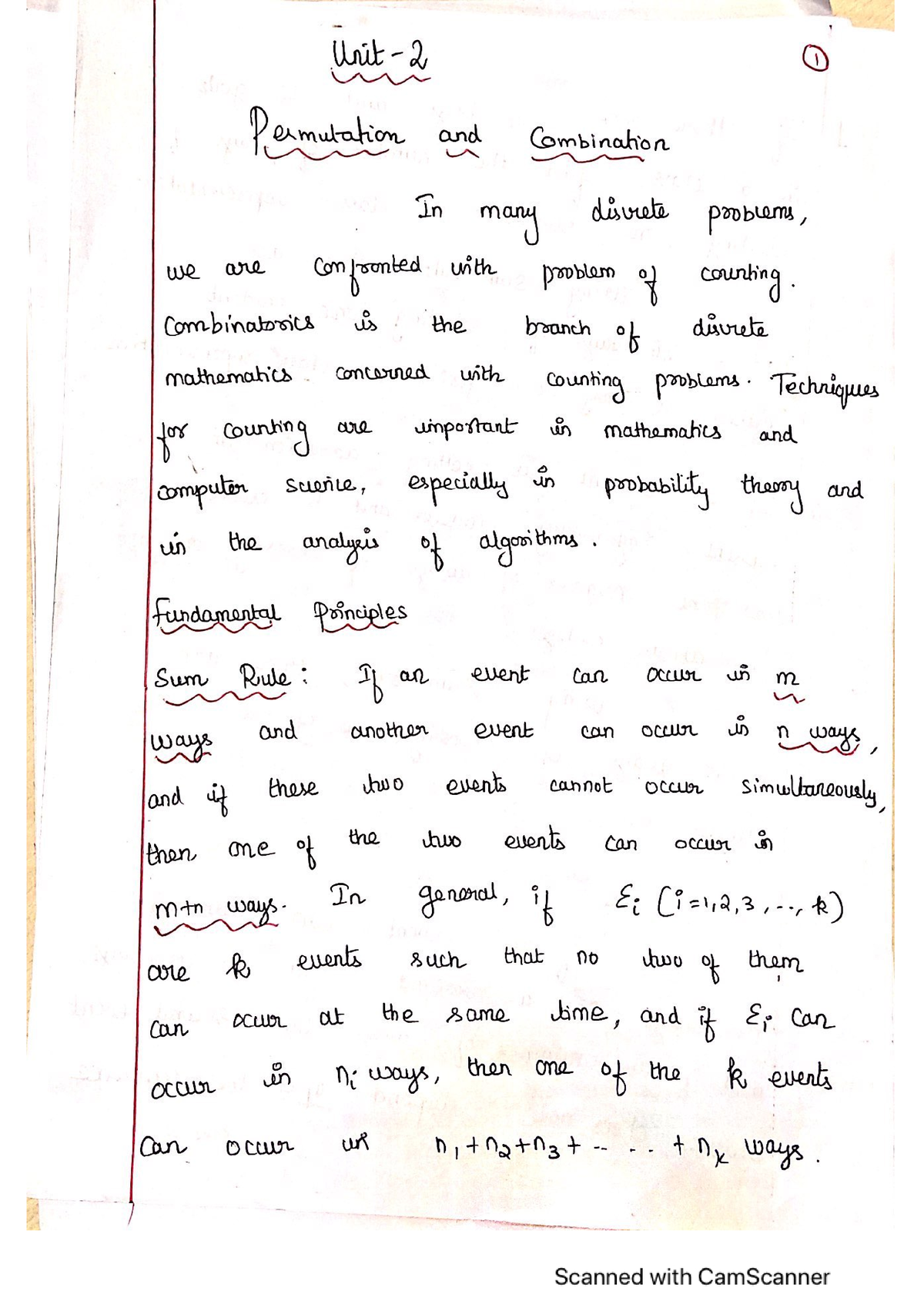 Unit 2-Part1 - Unit2 Lecture Notes Handwritten - Discrete Mathematics ...