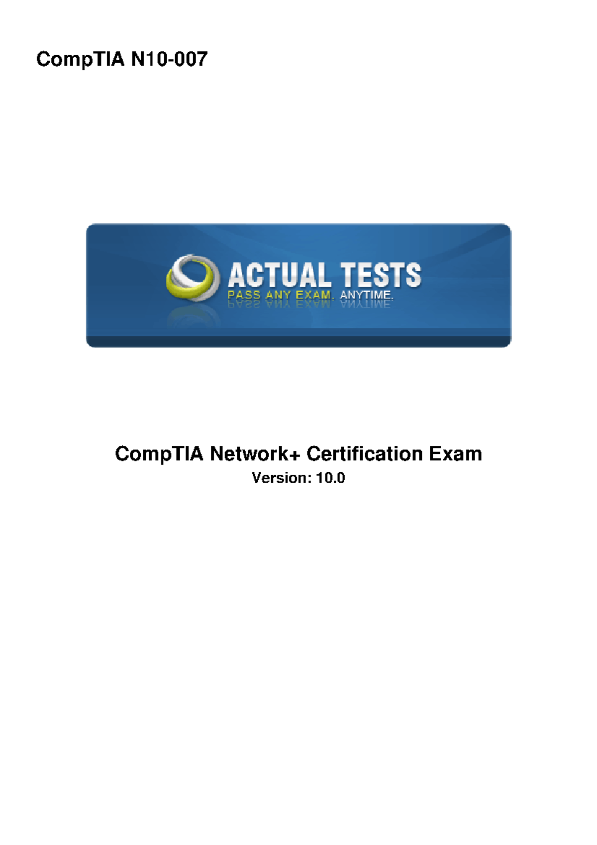 N10 007 - Comptia Study Guide For The Networking+ Exam. - CompTIA N10 ...