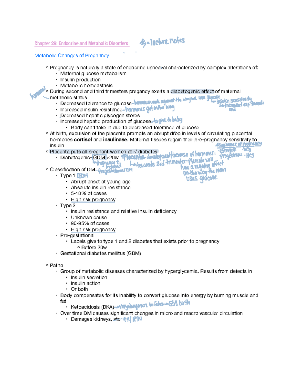 OB notes- for final - everything to know about what can go wrong with ...